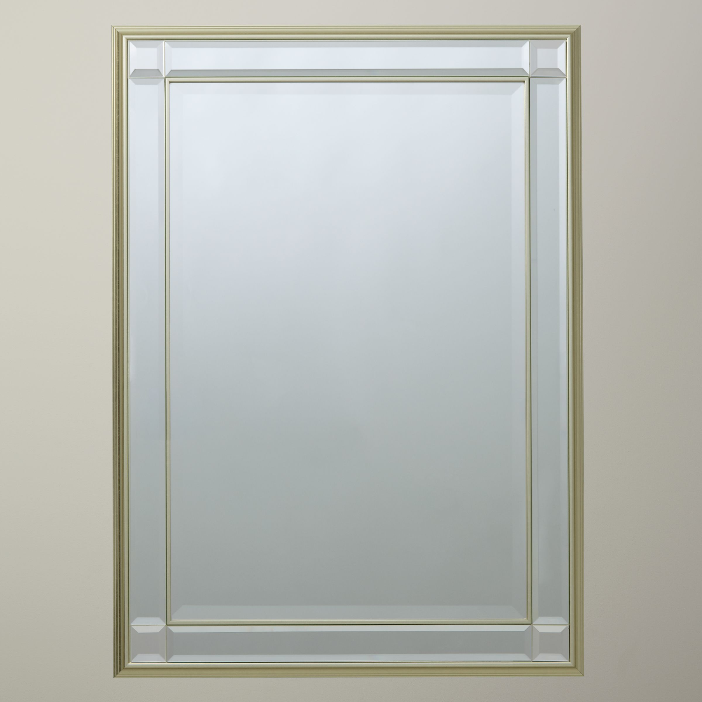 John Lewis Macey Mirror, Silver, 117 x 91cm at John Lewis