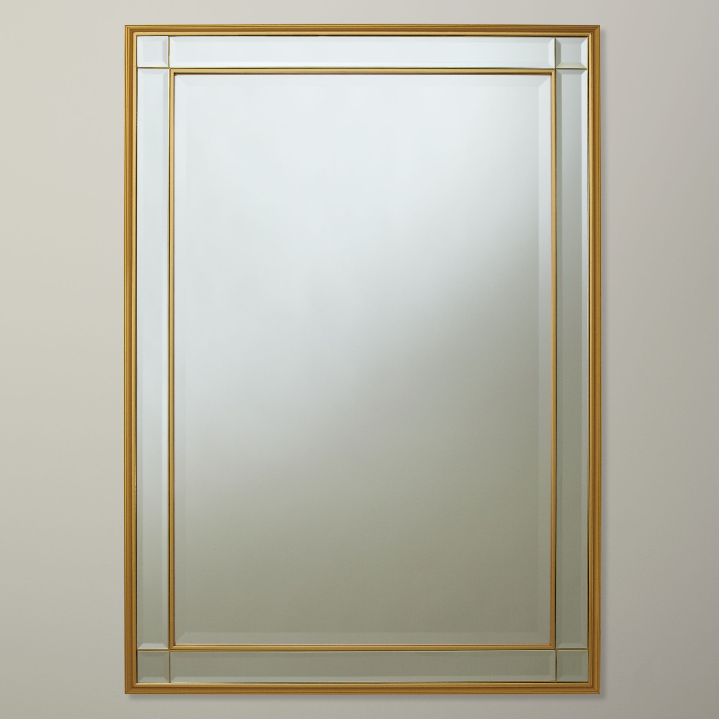 John Lewis Macey Mirror, Gold, 117 x 91cm at John Lewis
