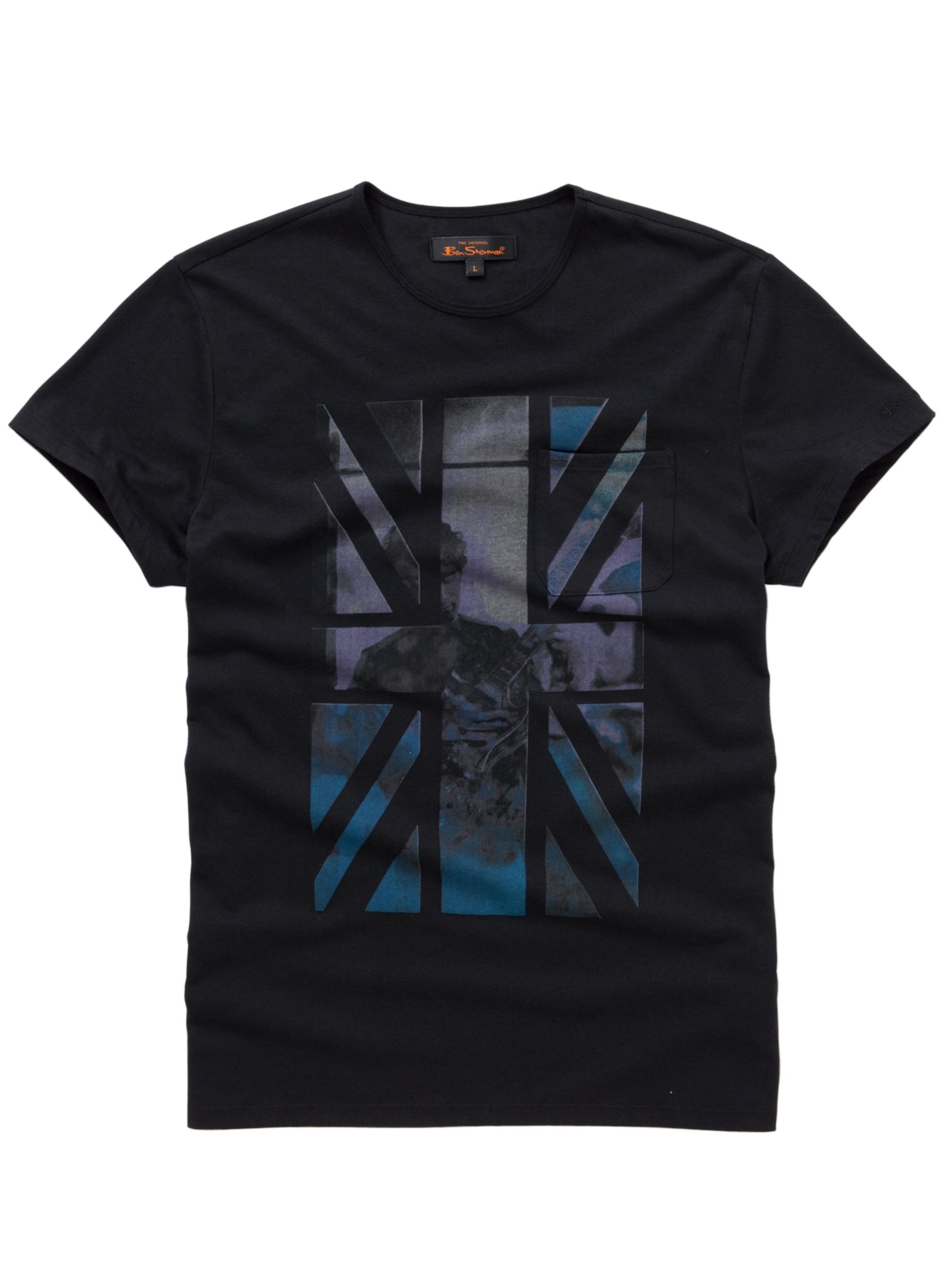 Ben Sherman Union Jack Guitarist T-Shirt, Black