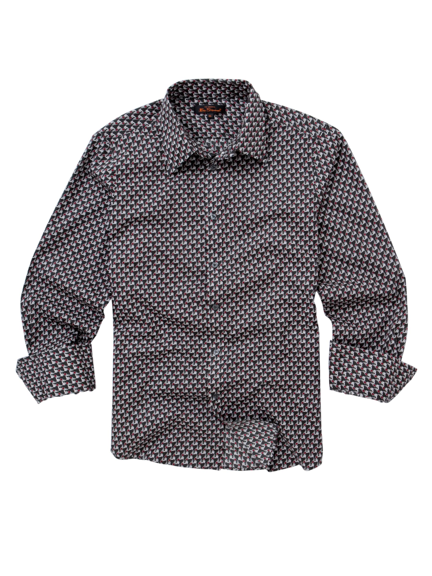 Scooter Print Shirt, Black/multicolour