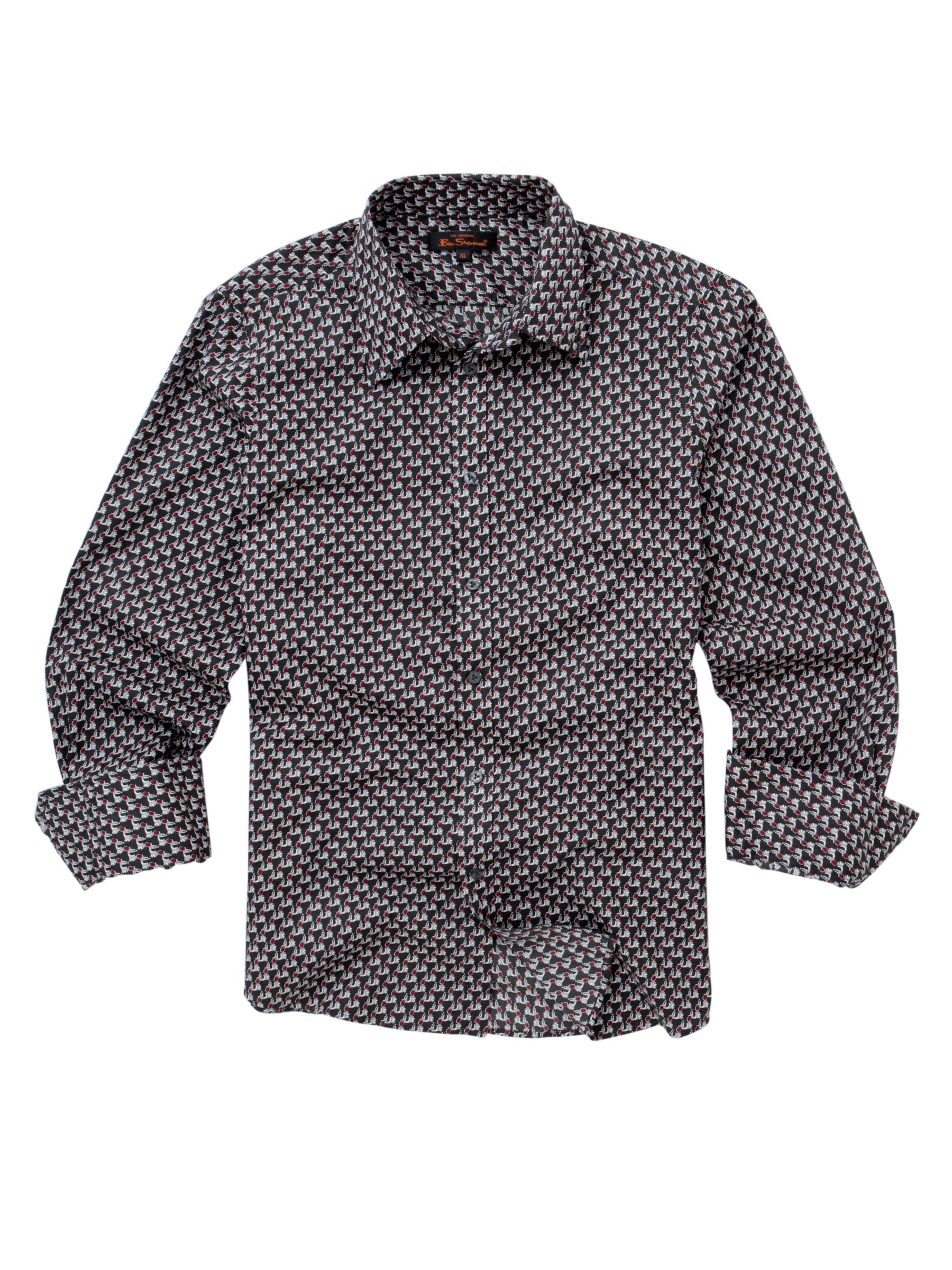 Ben Sherman Scooter Print Shirt, Black/multicolour