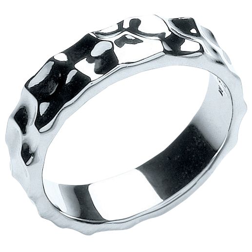 Daisy London Wall Battered Silver Ring L