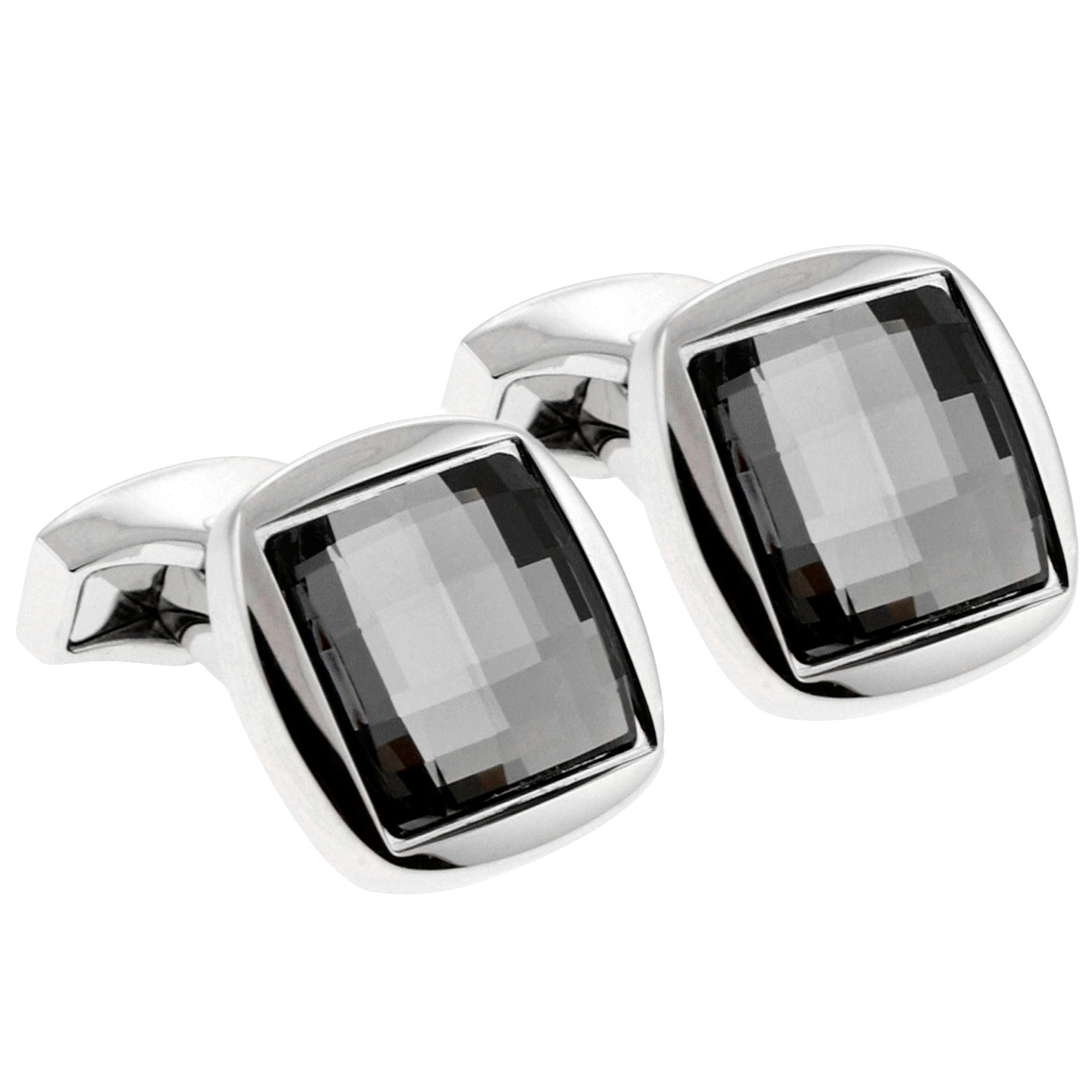 Tateossian Disco Diamond Crystal Cufflinks, Black