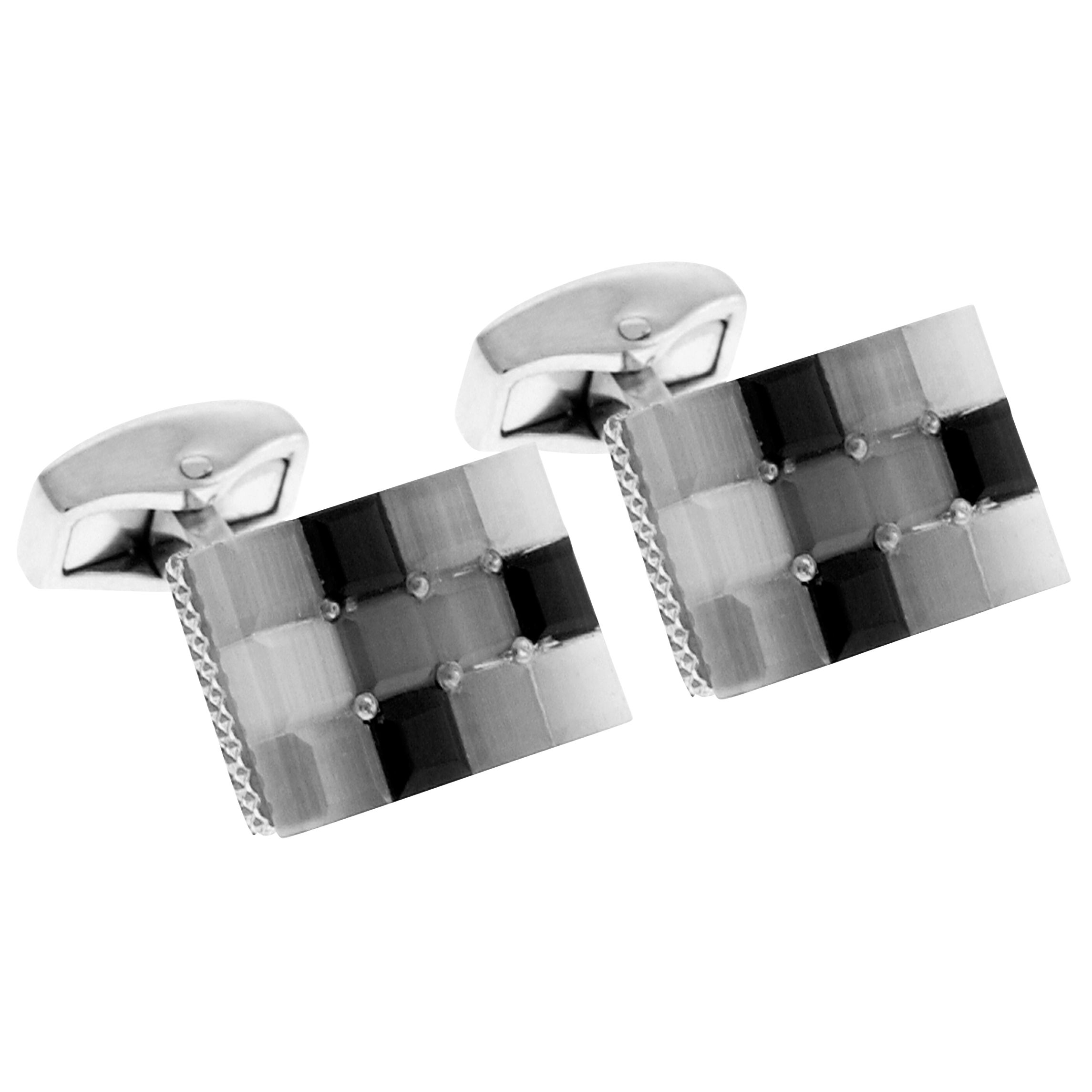 Rectangular Cufflinks, Black