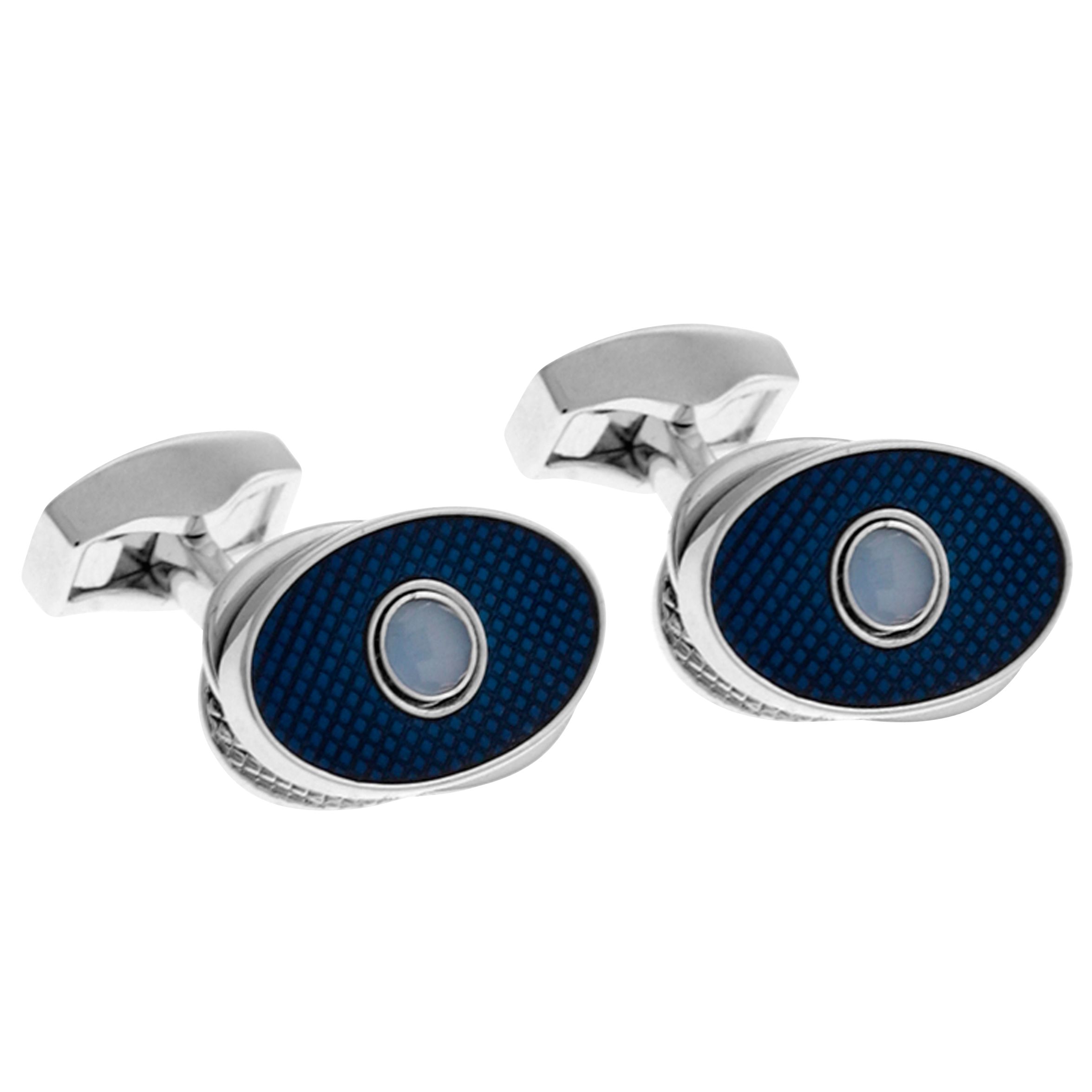 Spinner Oval Cufflinks, Blue