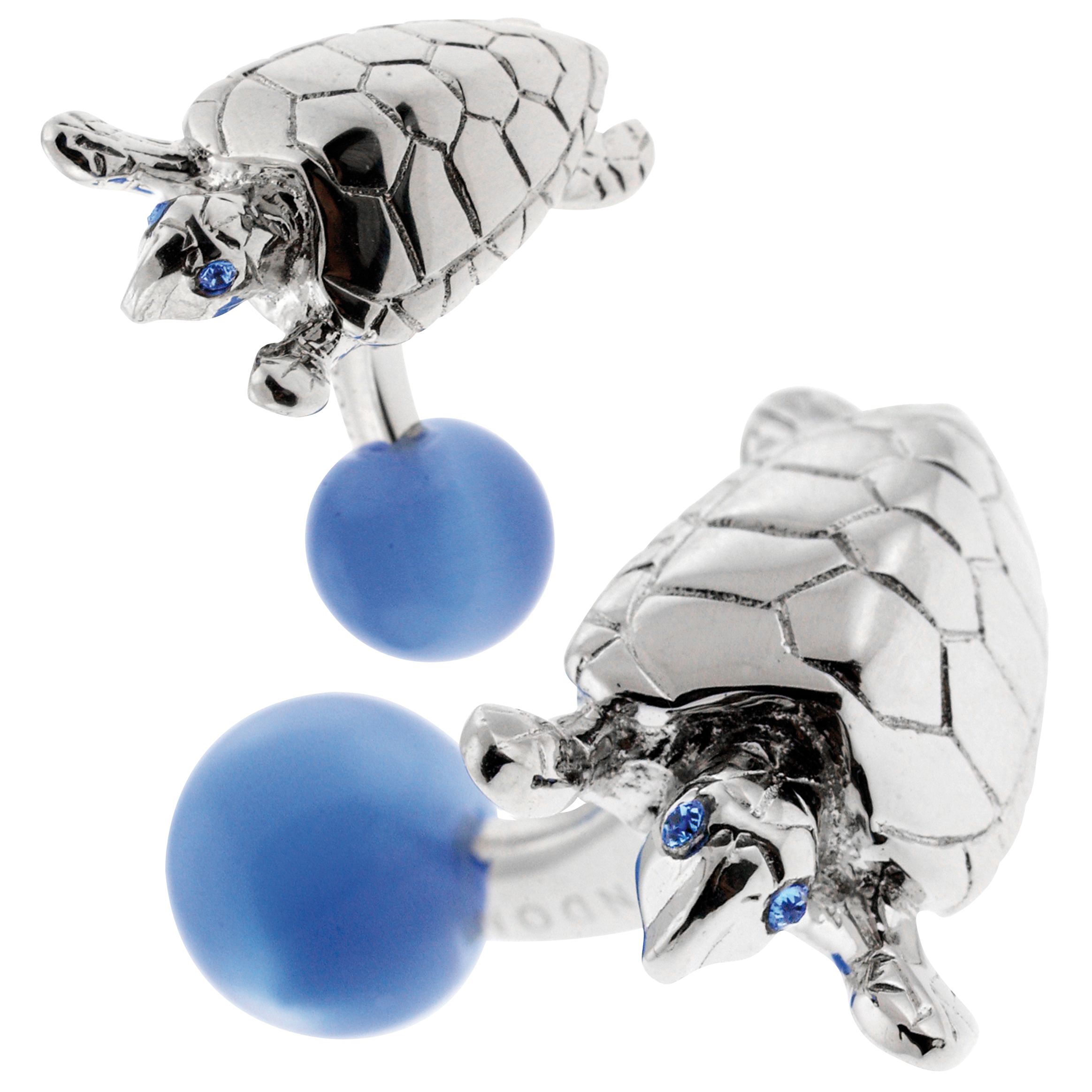 Tateossian Turtle Cufflinks, Silver