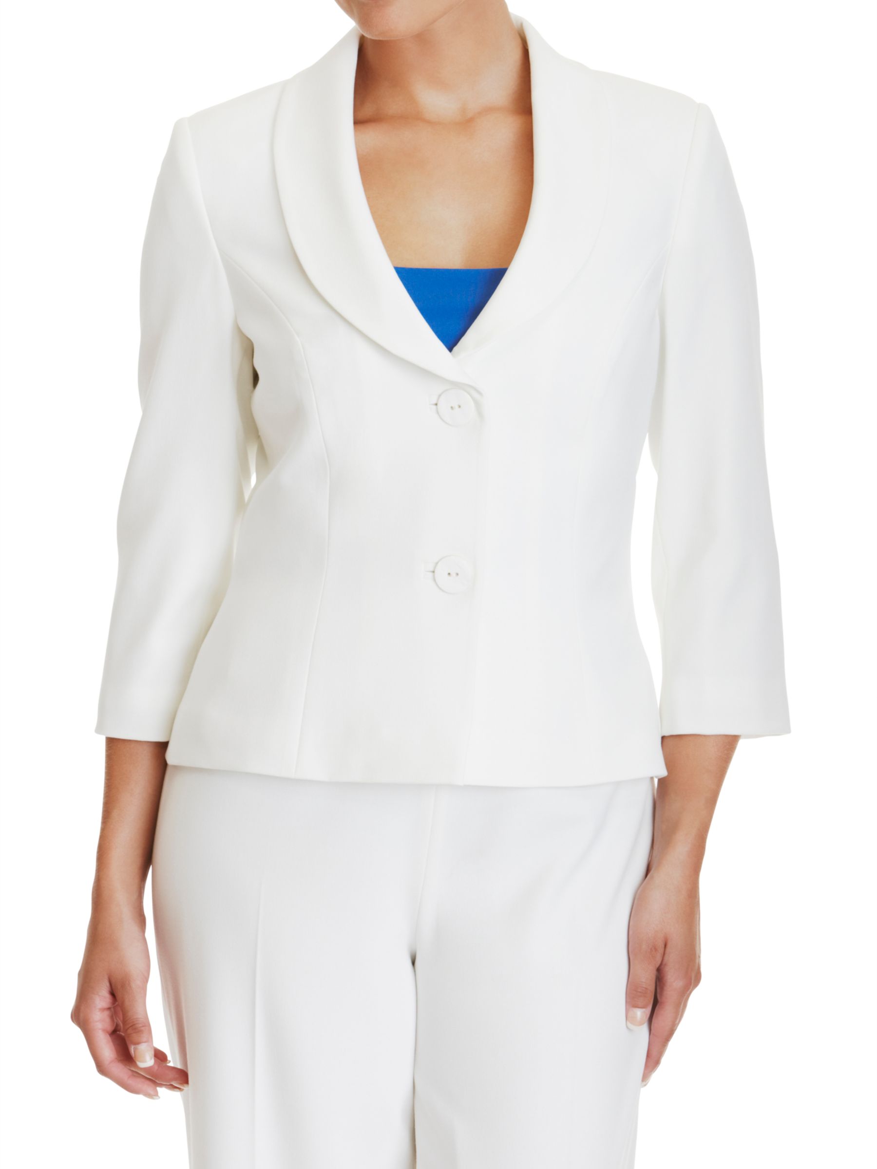 Kaliko 2 Button Shawl Collar Jacket, Ivory, 14