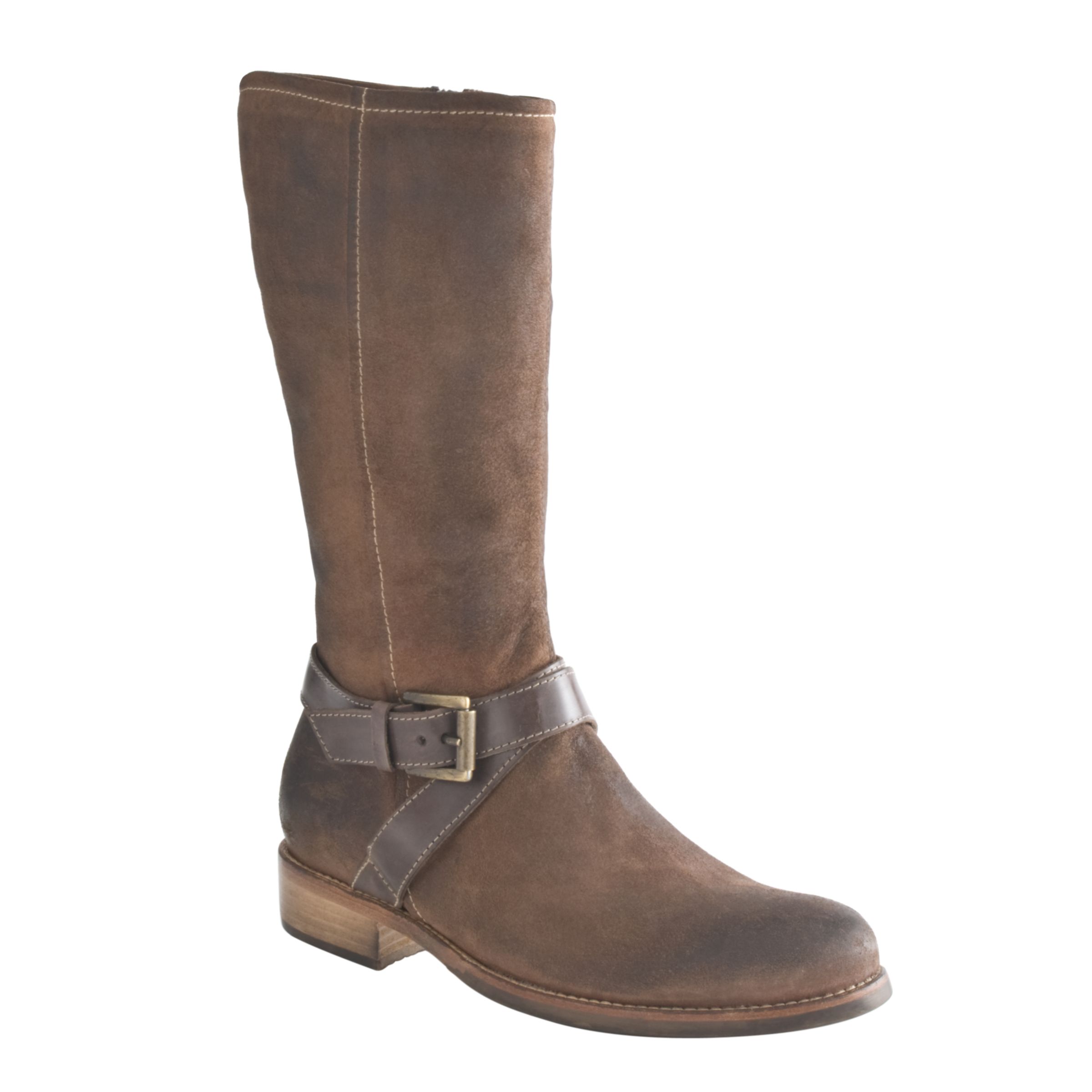 John Lewis Women Dublin Biker Boots, Brown at John Lewis