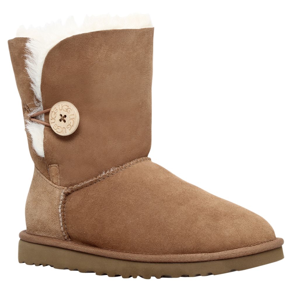 UGG B Button Short Boots, Brown at John Lewis