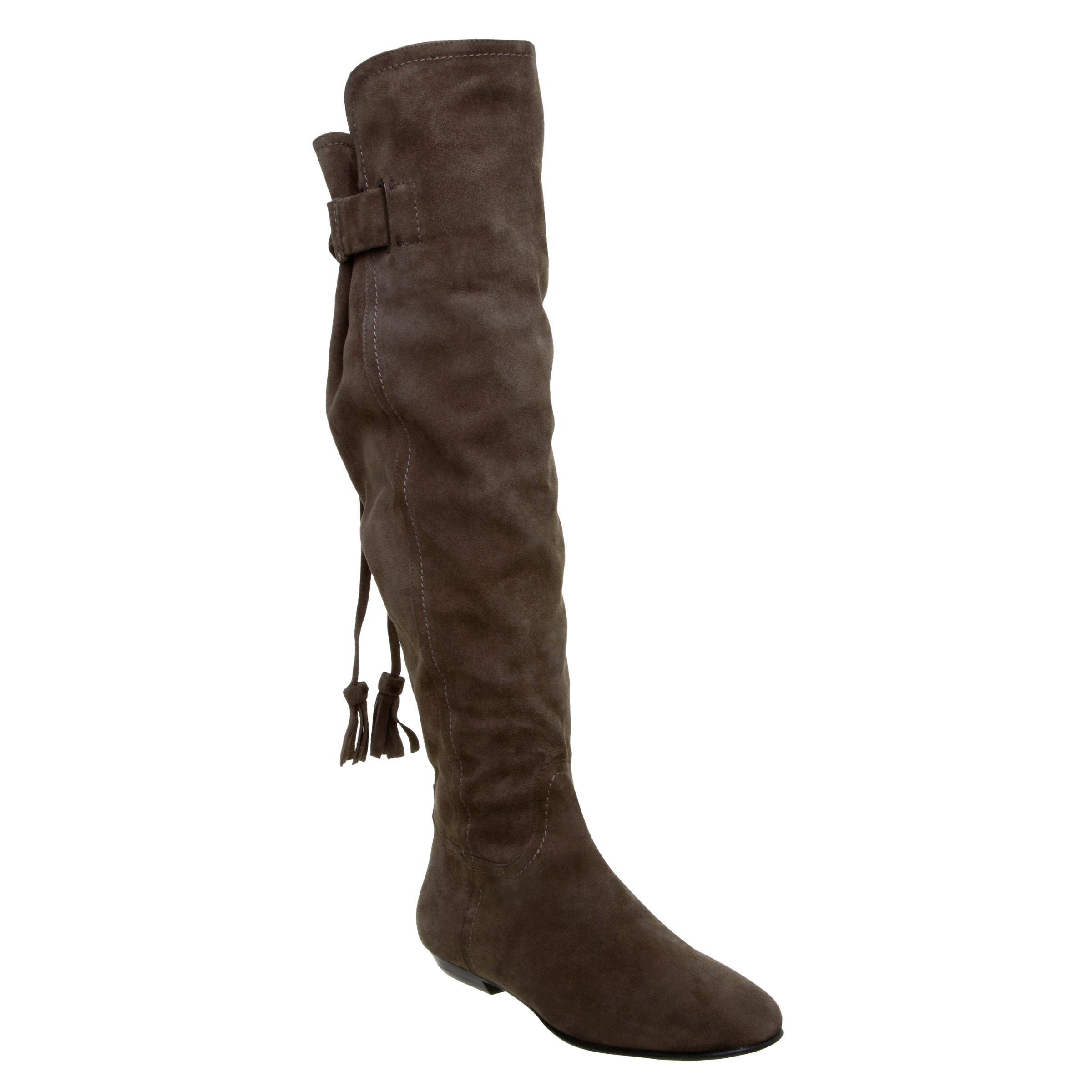 Pied A Terre Periton Ruched Lace Up Back Boots, Taupe, 4 at John Lewis