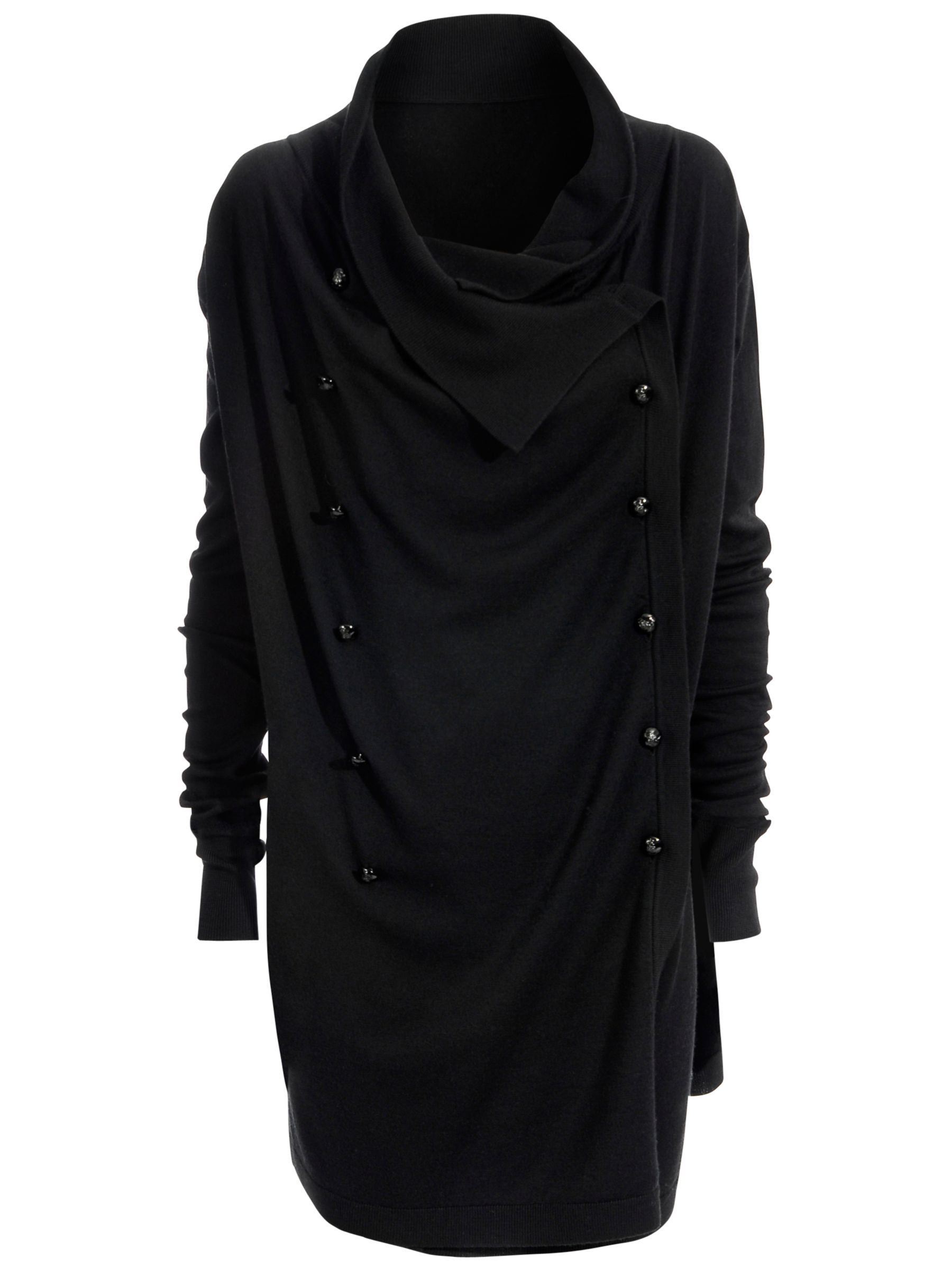 Farhi by Nicole Farhi Military Knit Cardigan, Navy, L at JohnLewis