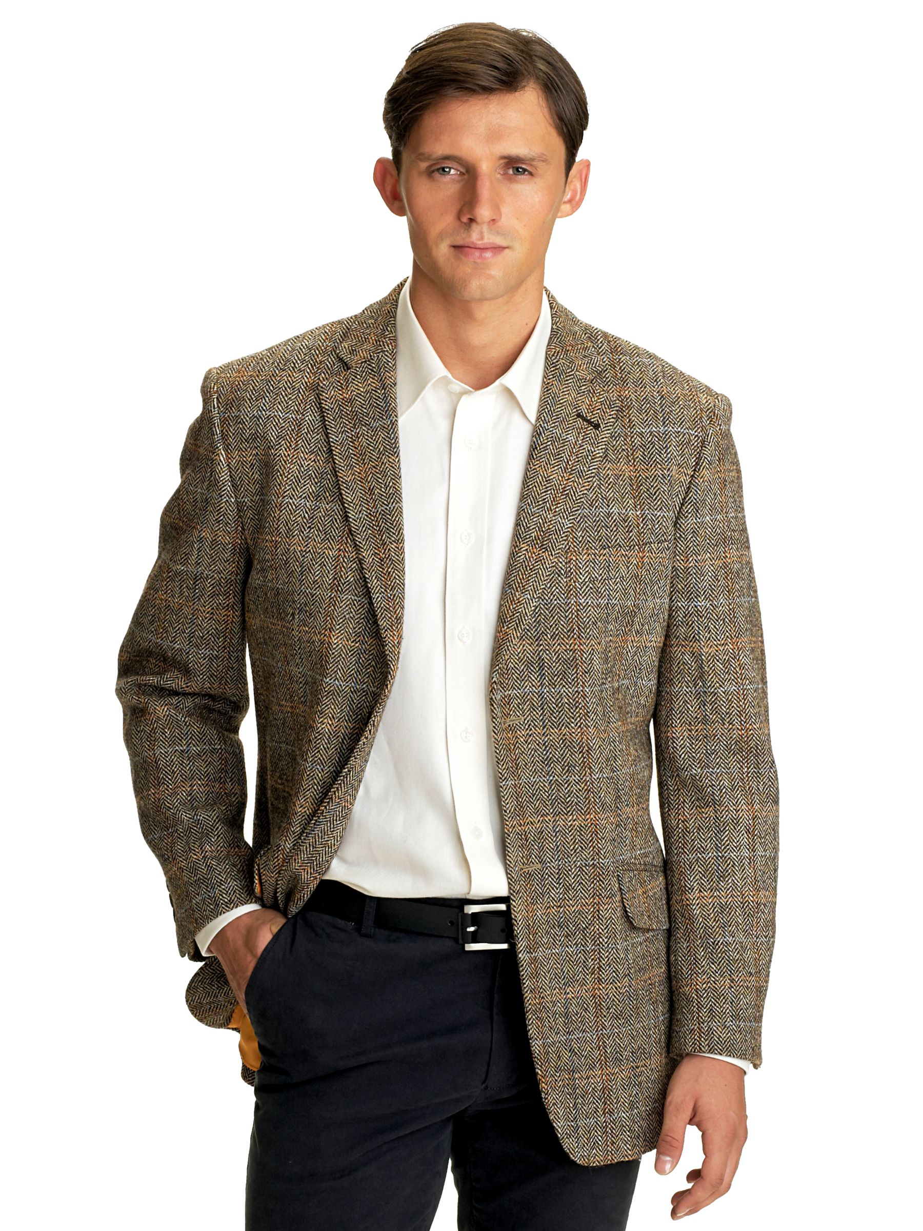 Harris Tweed Hamish Single Breast Jacket, Corn at John Lewis