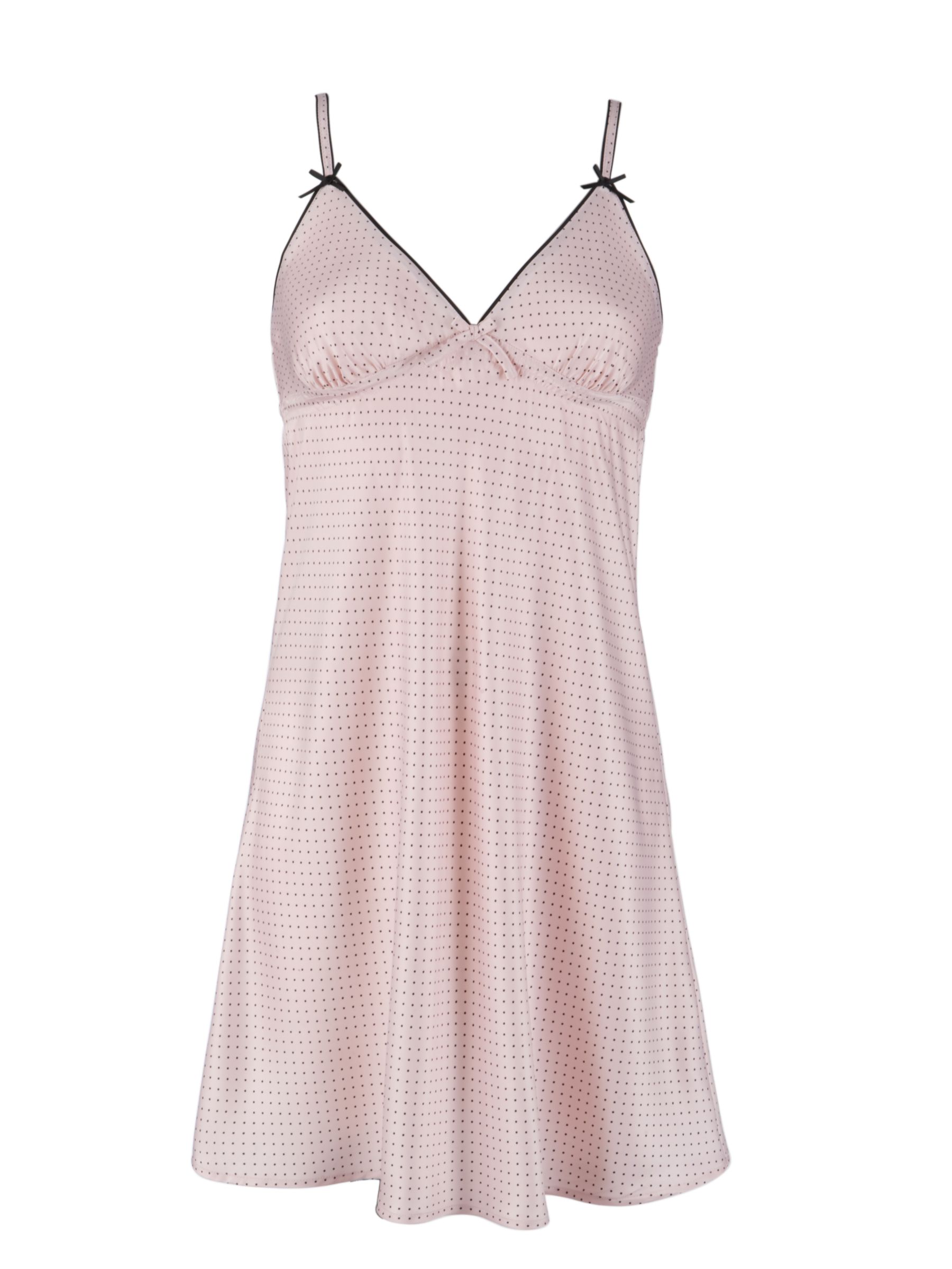 John Lewis Women Ava Polysatin Spot Chemise, Shell