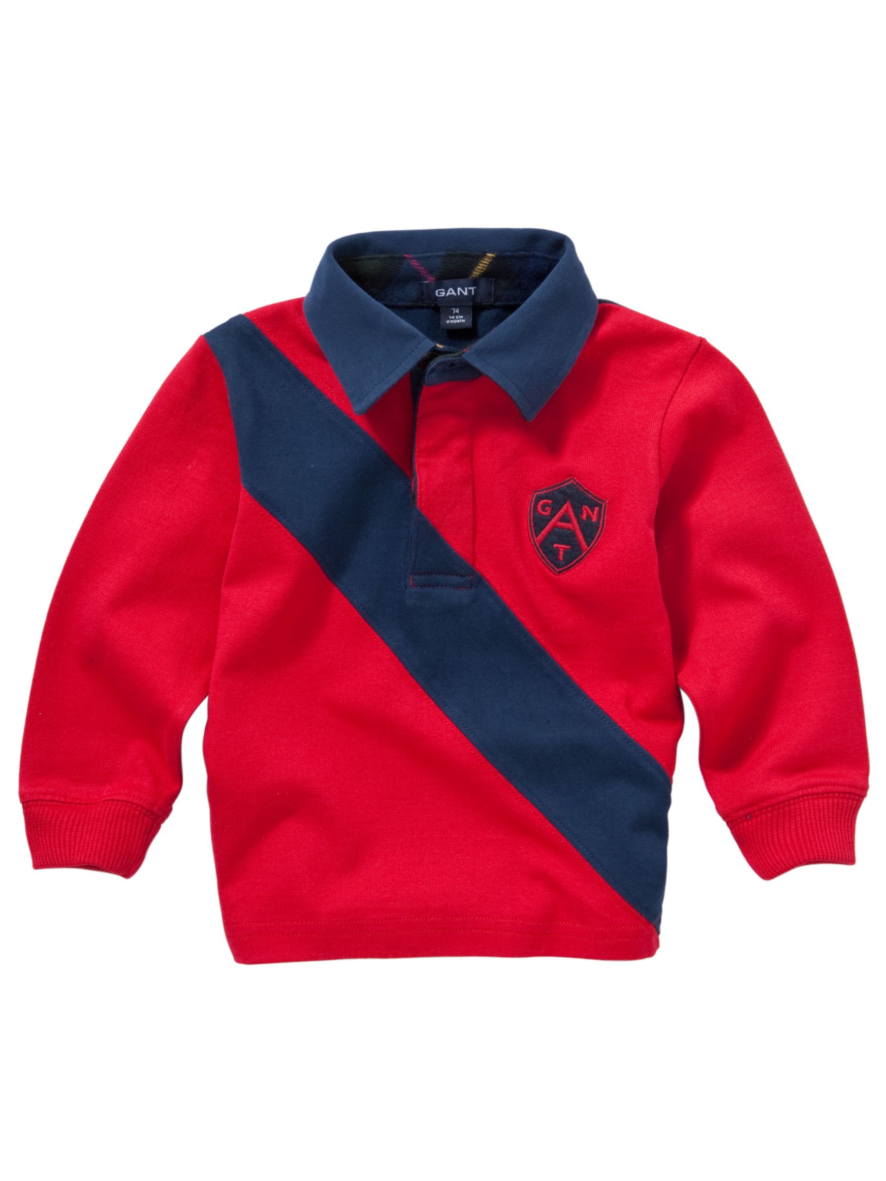 Gant Diagonal Stripe Rugby Top Red