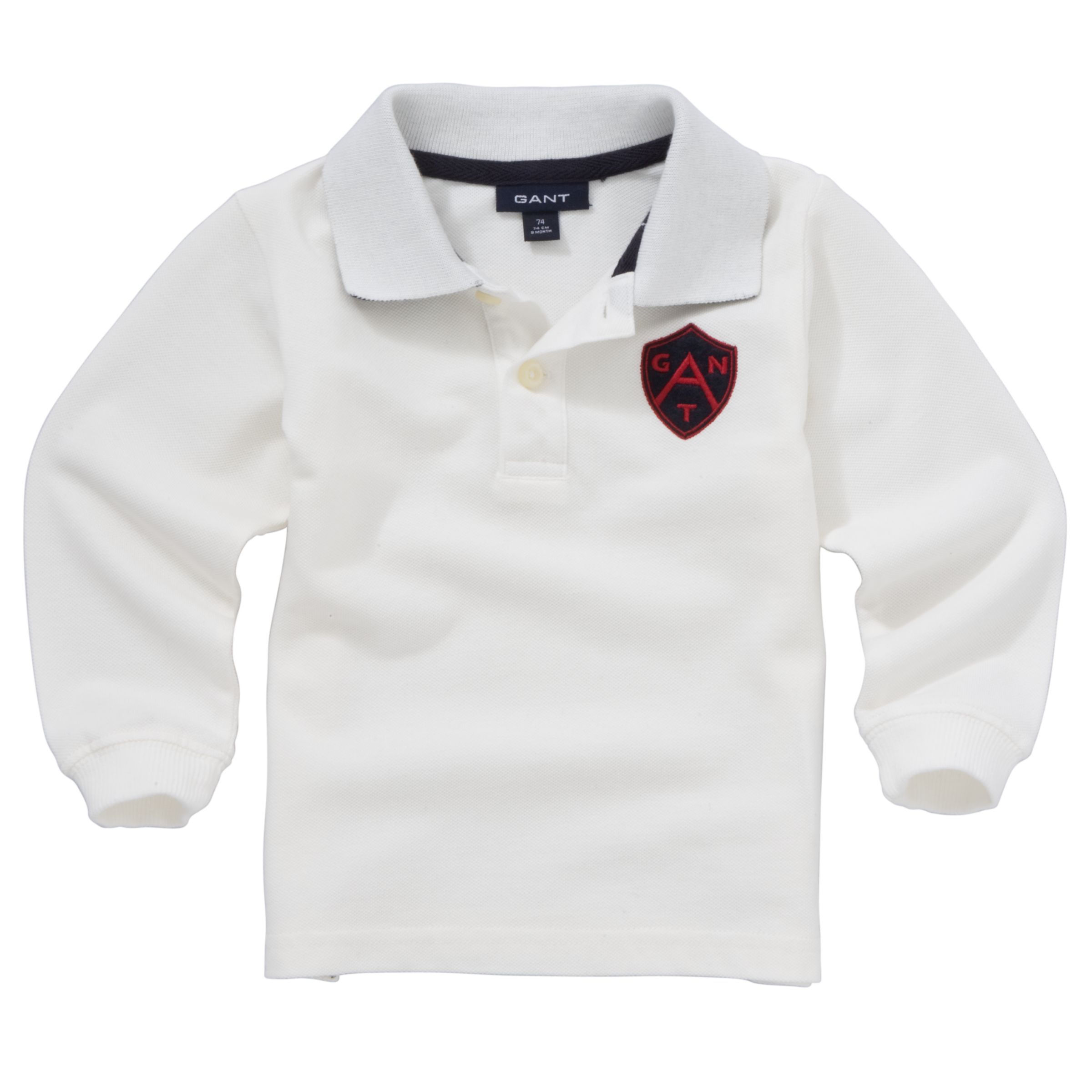 Patch Pique Long Sleeve Rugby Shirt, Off