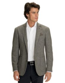 Hackett London Herringbone Tweed Jacket, Dark grey