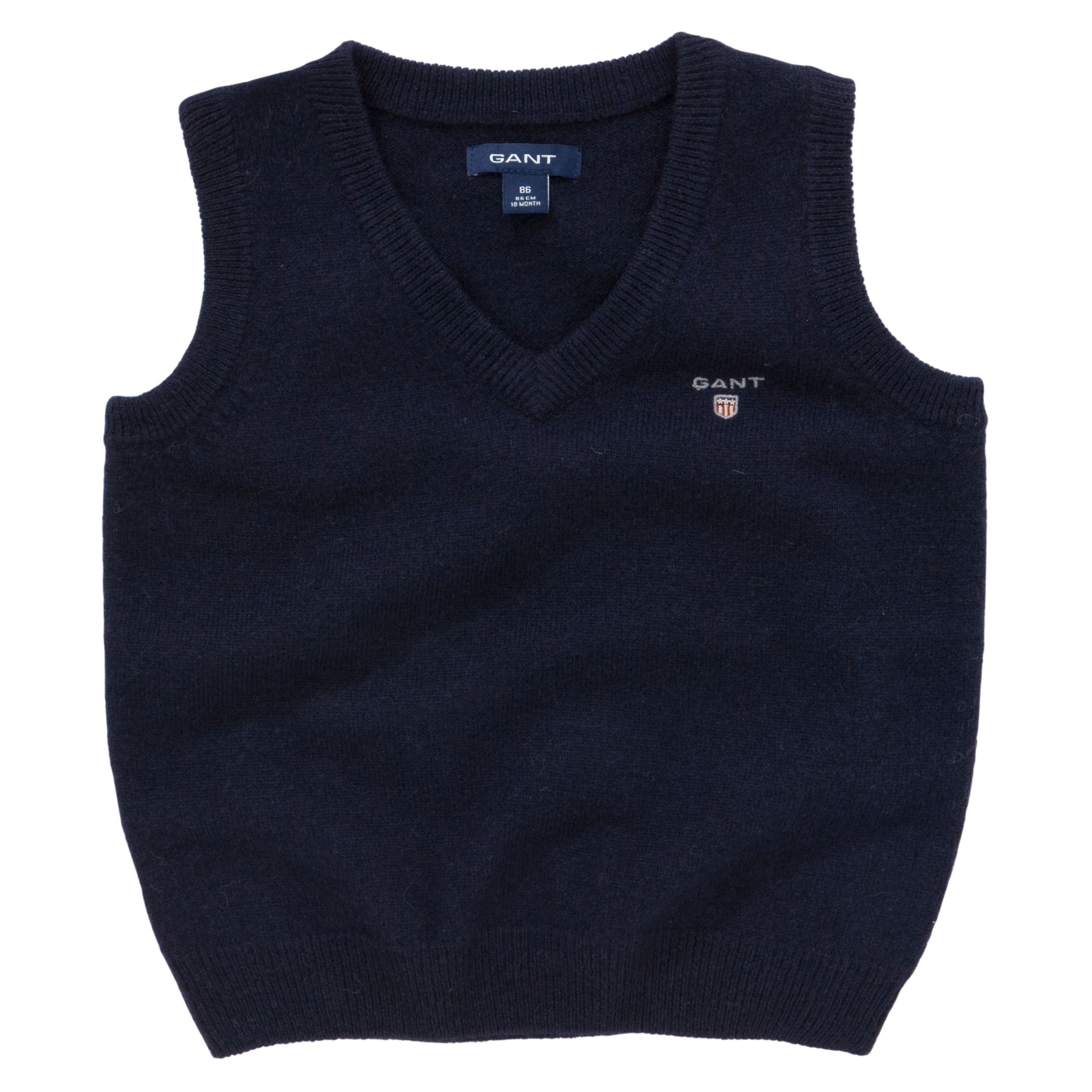 Gant Lambswool Slipover Jumper Navy
