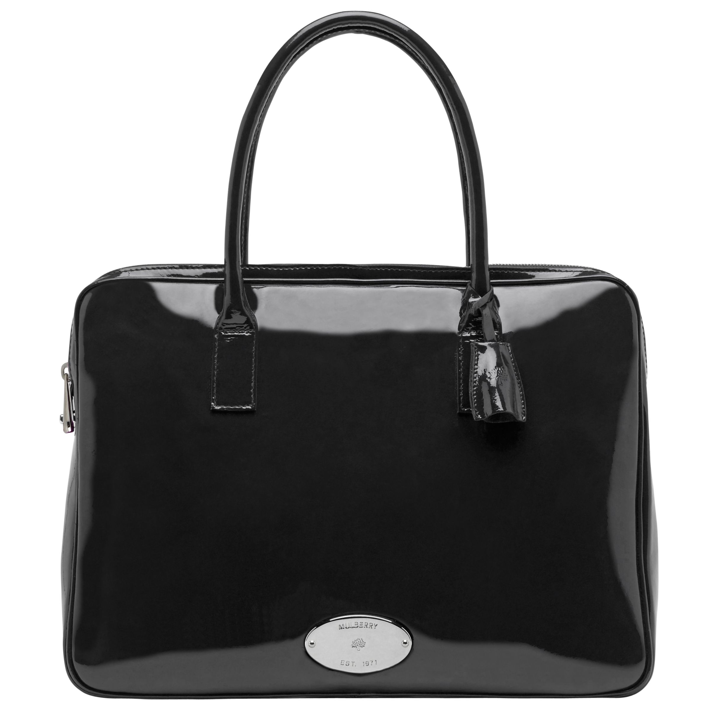 Mulberry Melanie Patent Leather Computer Case, Black at JohnLewis
