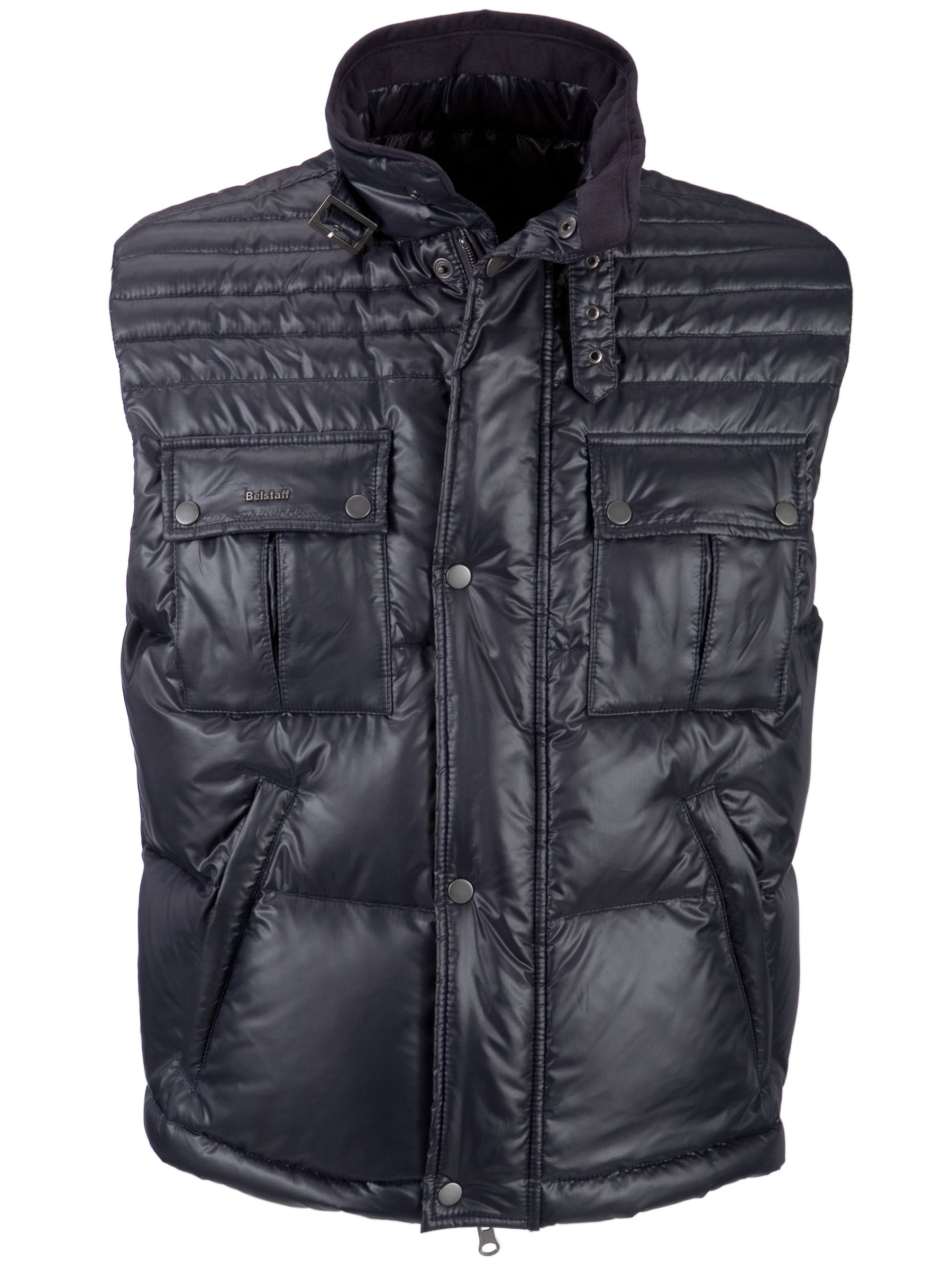 Belstaff Buzzard Quilted Gilet, Navy, XL at John Lewis