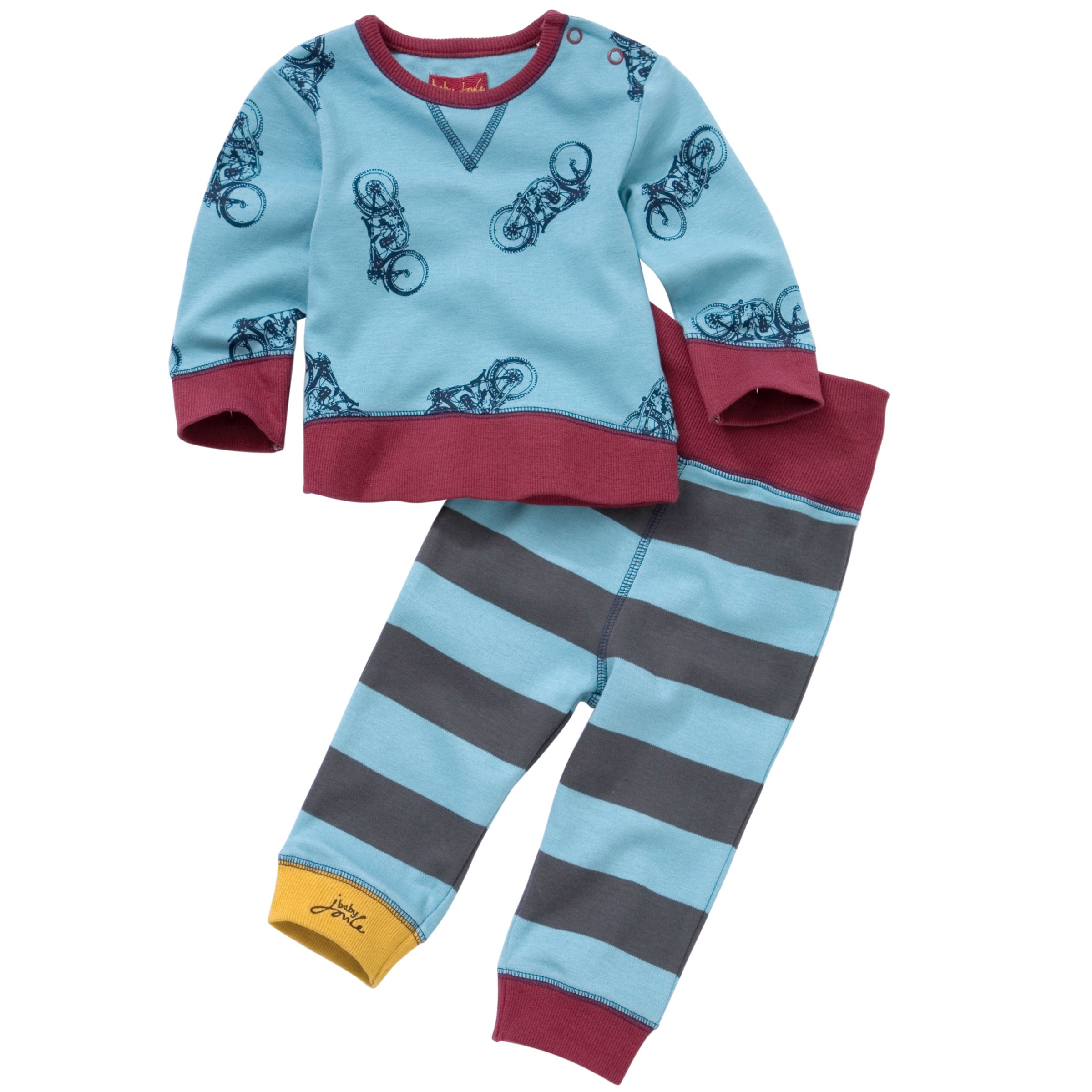 Baby Joules Bike T-Shirt and Trouser Set, Blue