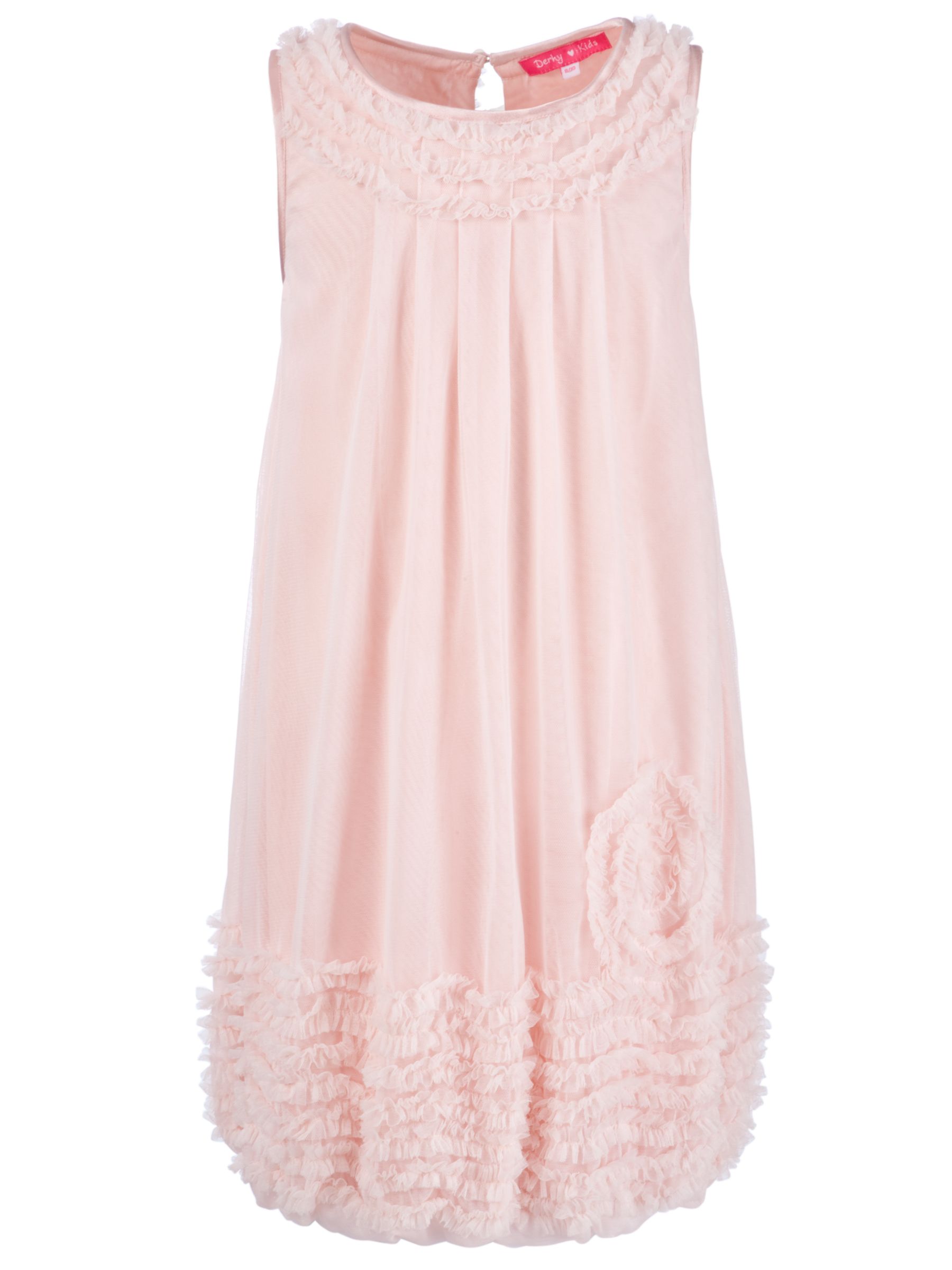 Derhy Frill Hem Dress Rose Pink