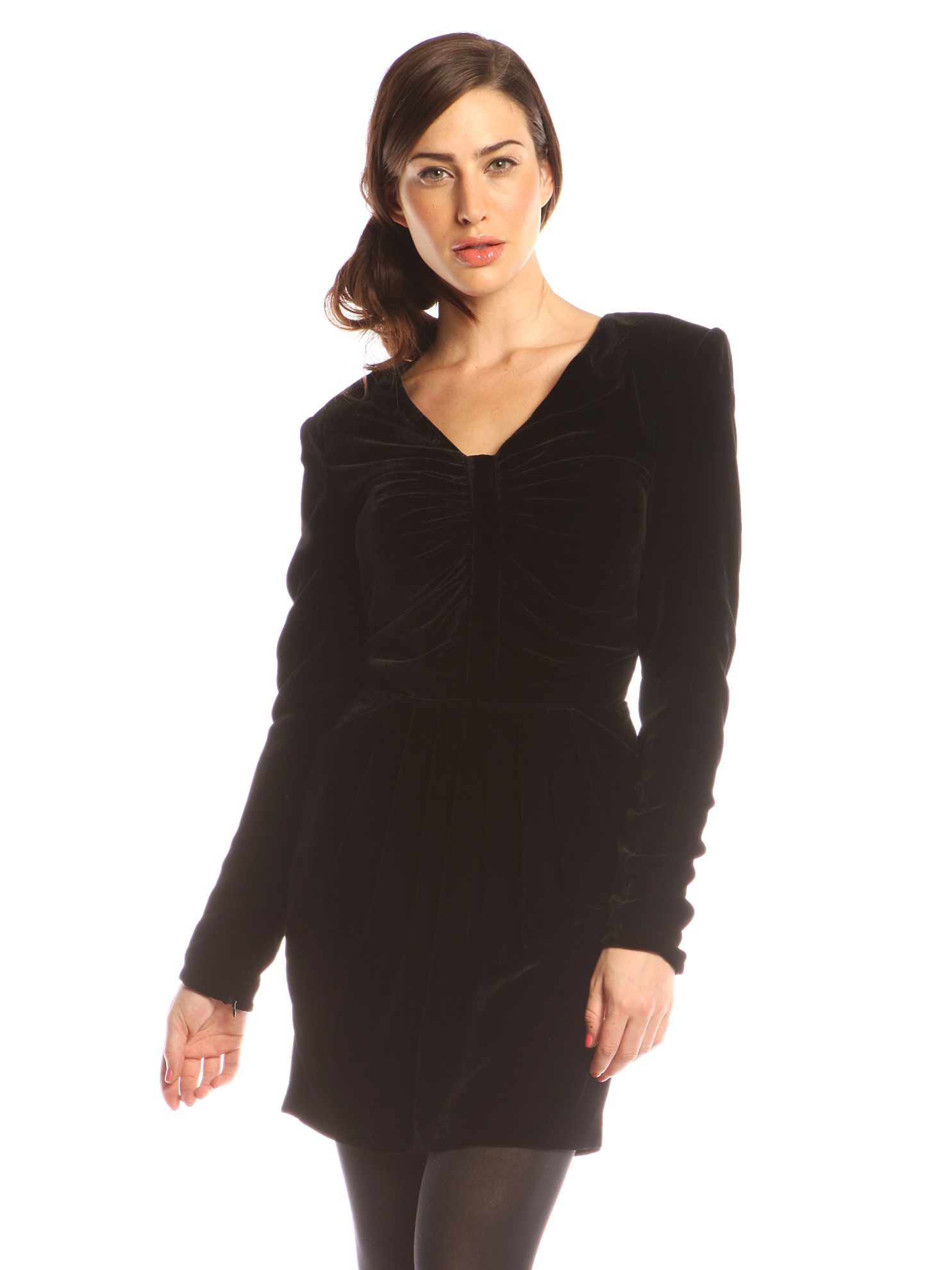 Ted Baker Marcay Structured Shoulder Dress, Black at John Lewis