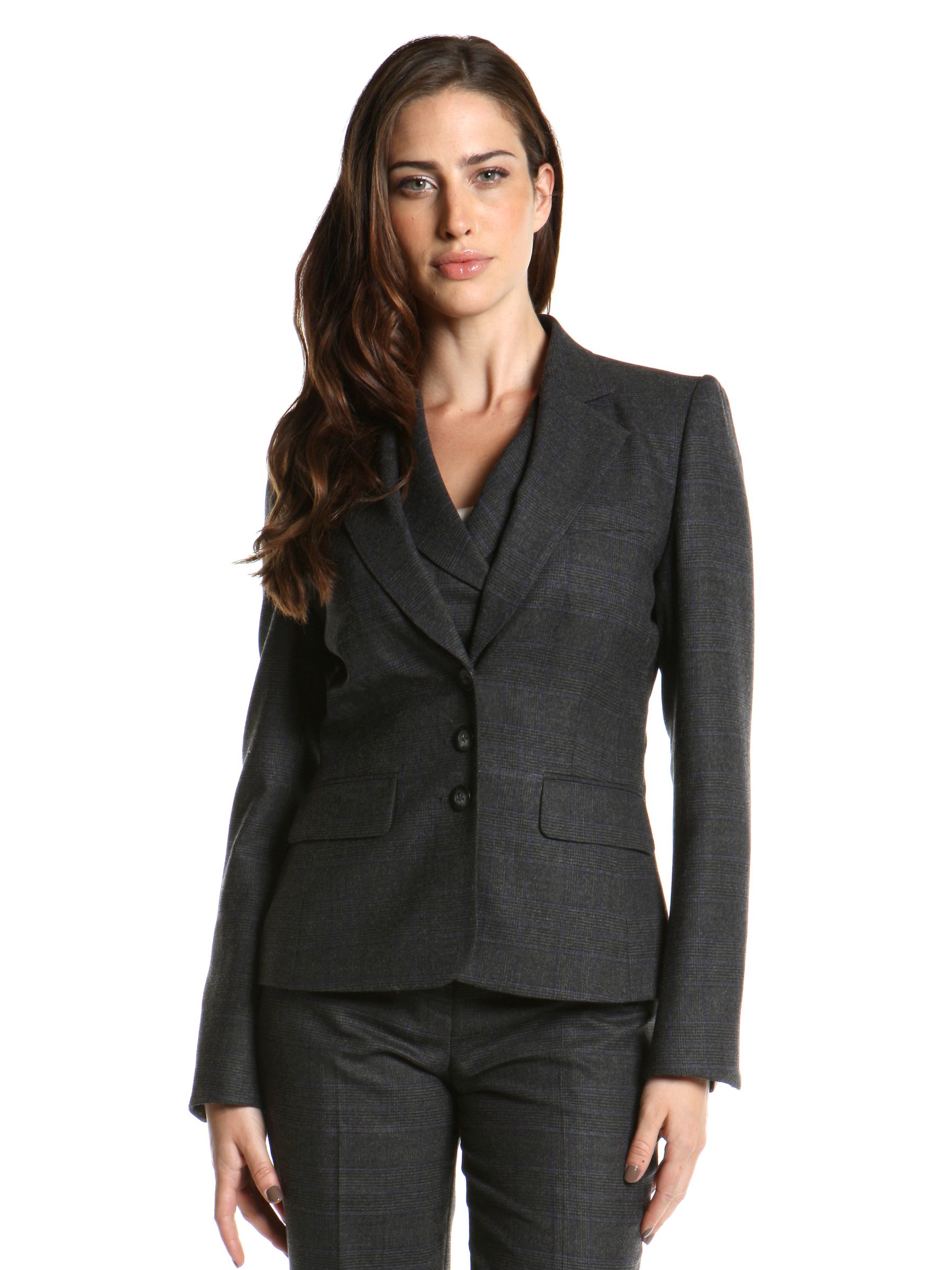 Ted Baker Pow Check Suit Blazer, Grey at JohnLewis