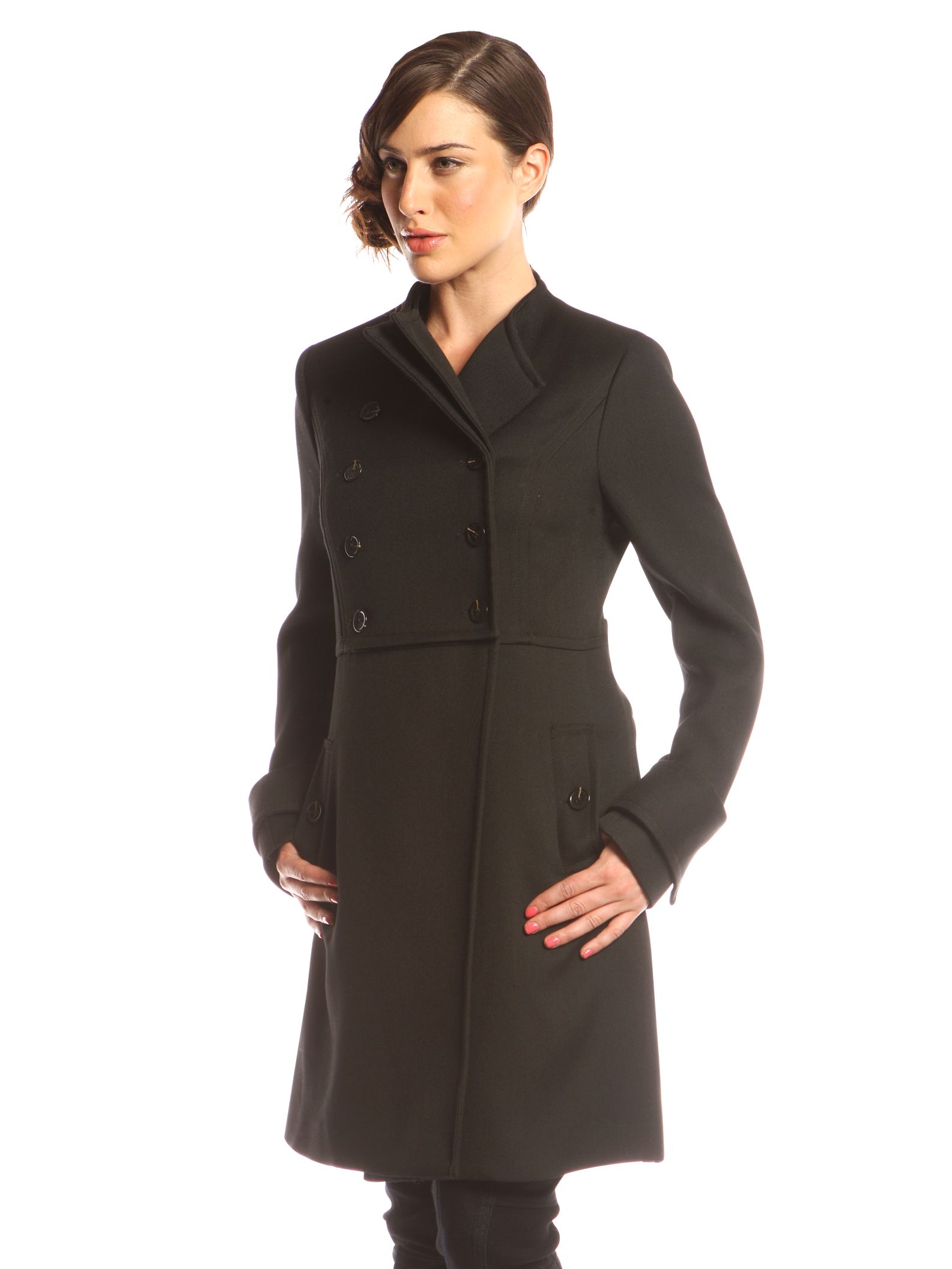 Ted Baker Glenna Belted Coat, Black at John Lewis