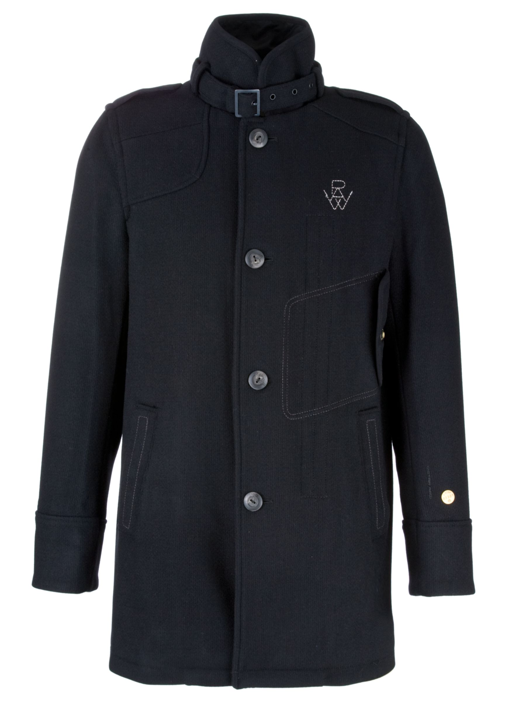 G-Star Raw Decoy Wool Garber Trench Coat, Black at John Lewis