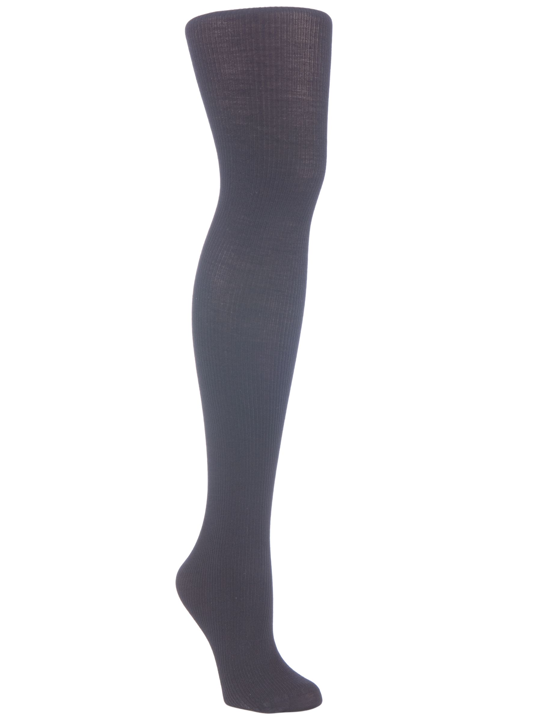 Emilio Cavallini 170 Denier Wool Mix Ribbed Tights, Black