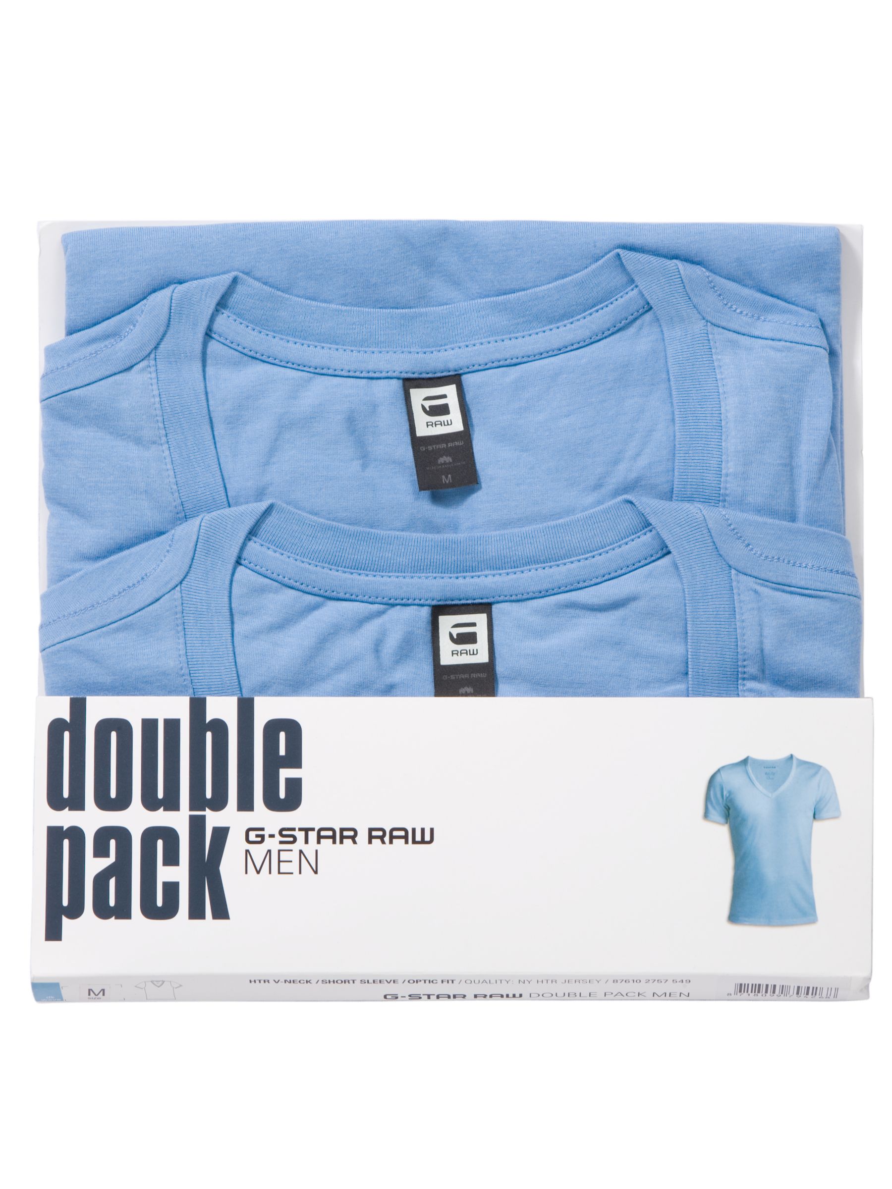 Base V-Neck T-Shirt, Pack of 2, Blue