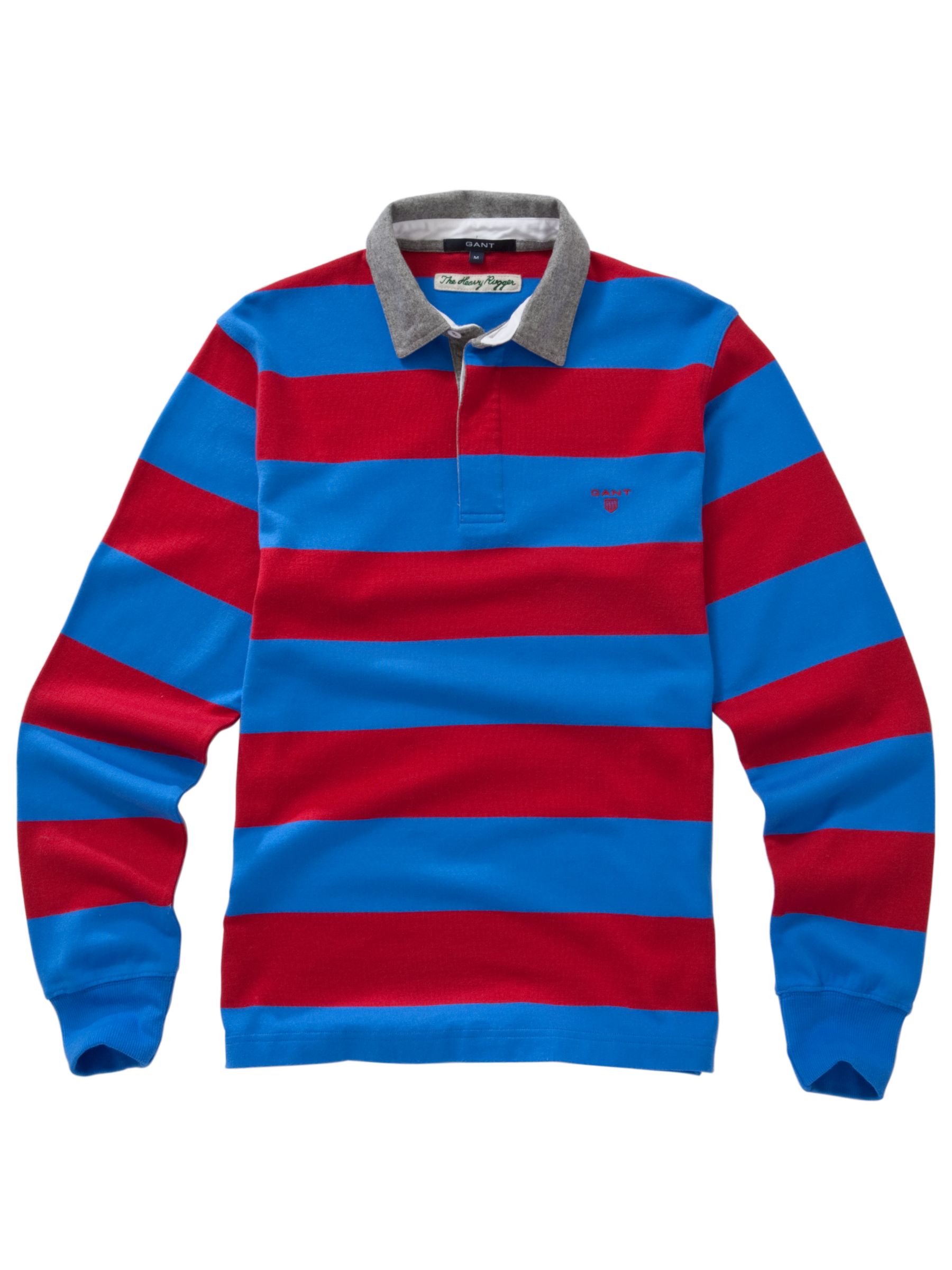 Georgetown Bar Stripe Rugby Shirt, Blue/Red
