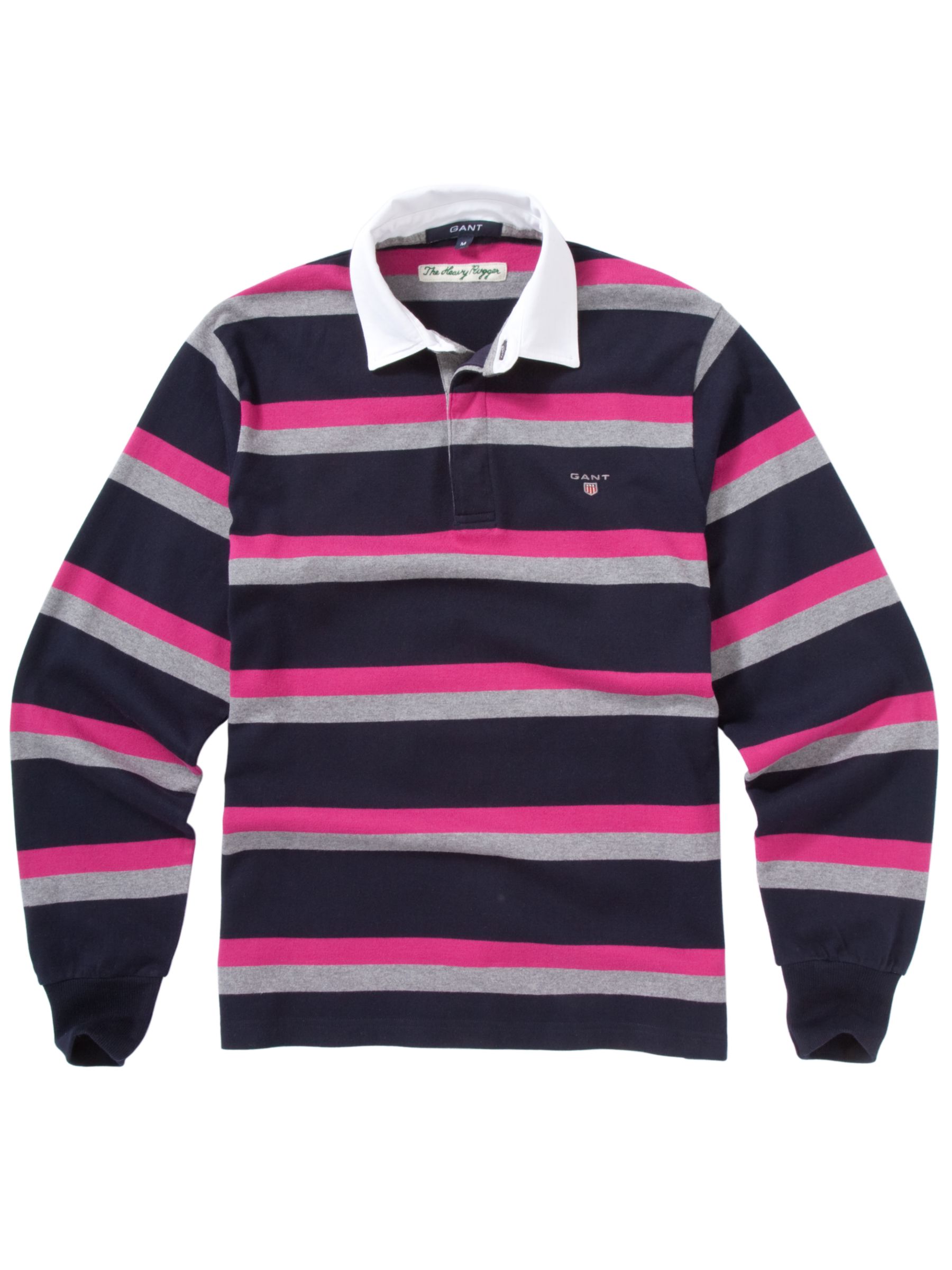 Gant Georgetown Dual Stripe Rugby Shirt, Marine