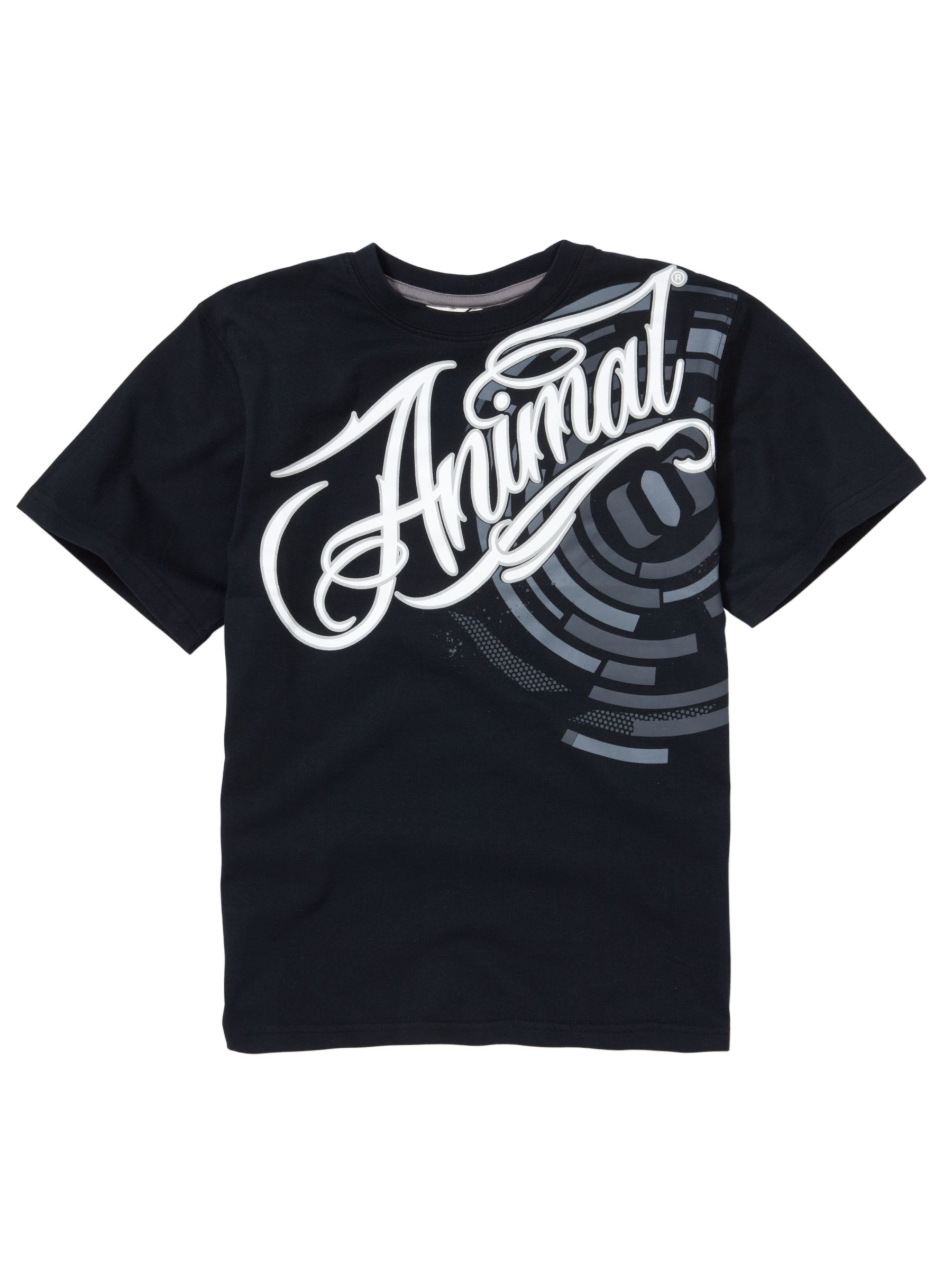 Animal Printed Logo Short Sleeve T-Shirt, Black