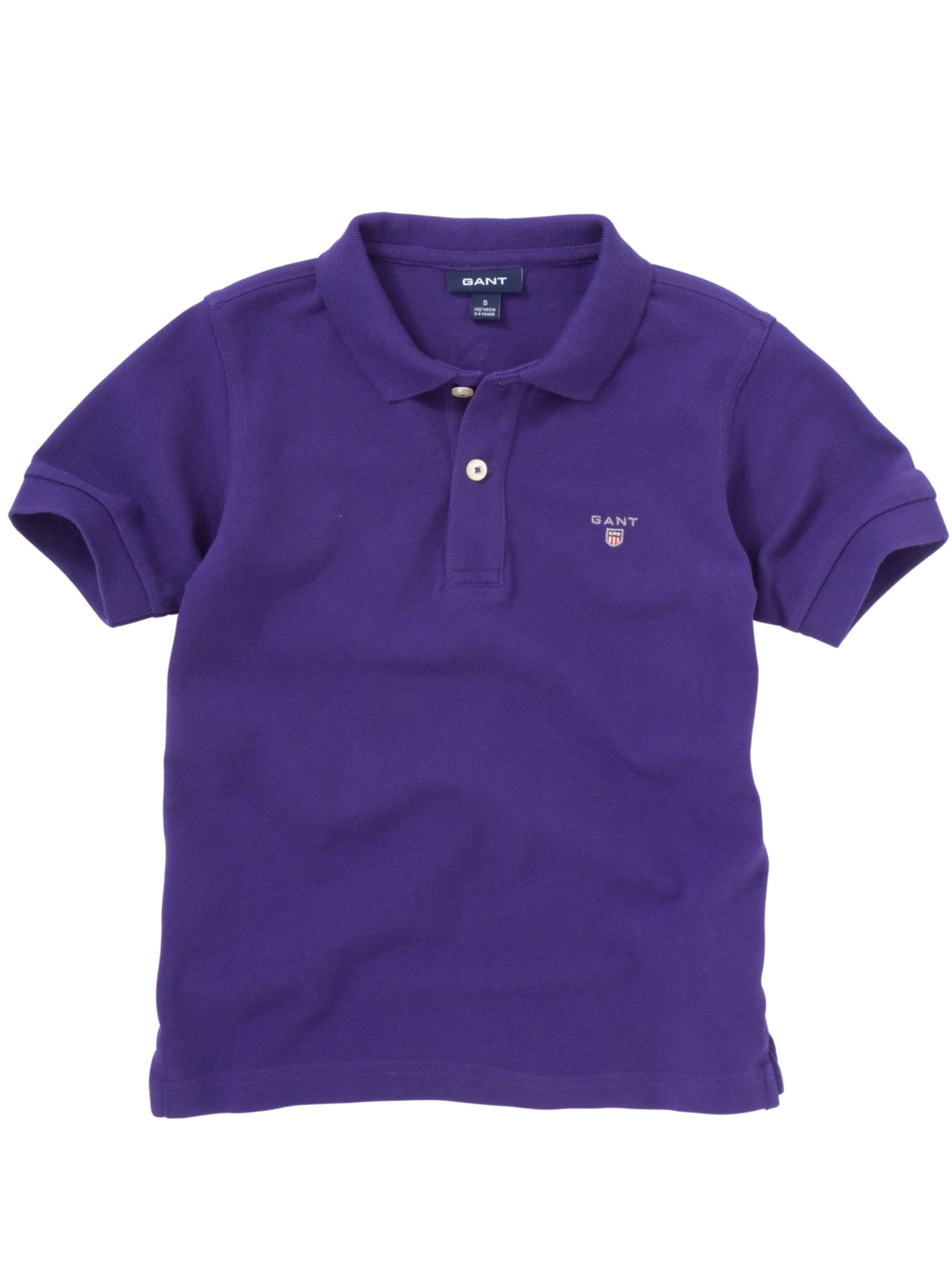 Gant Solid Pique Short Sleeve Rugger Top Violet