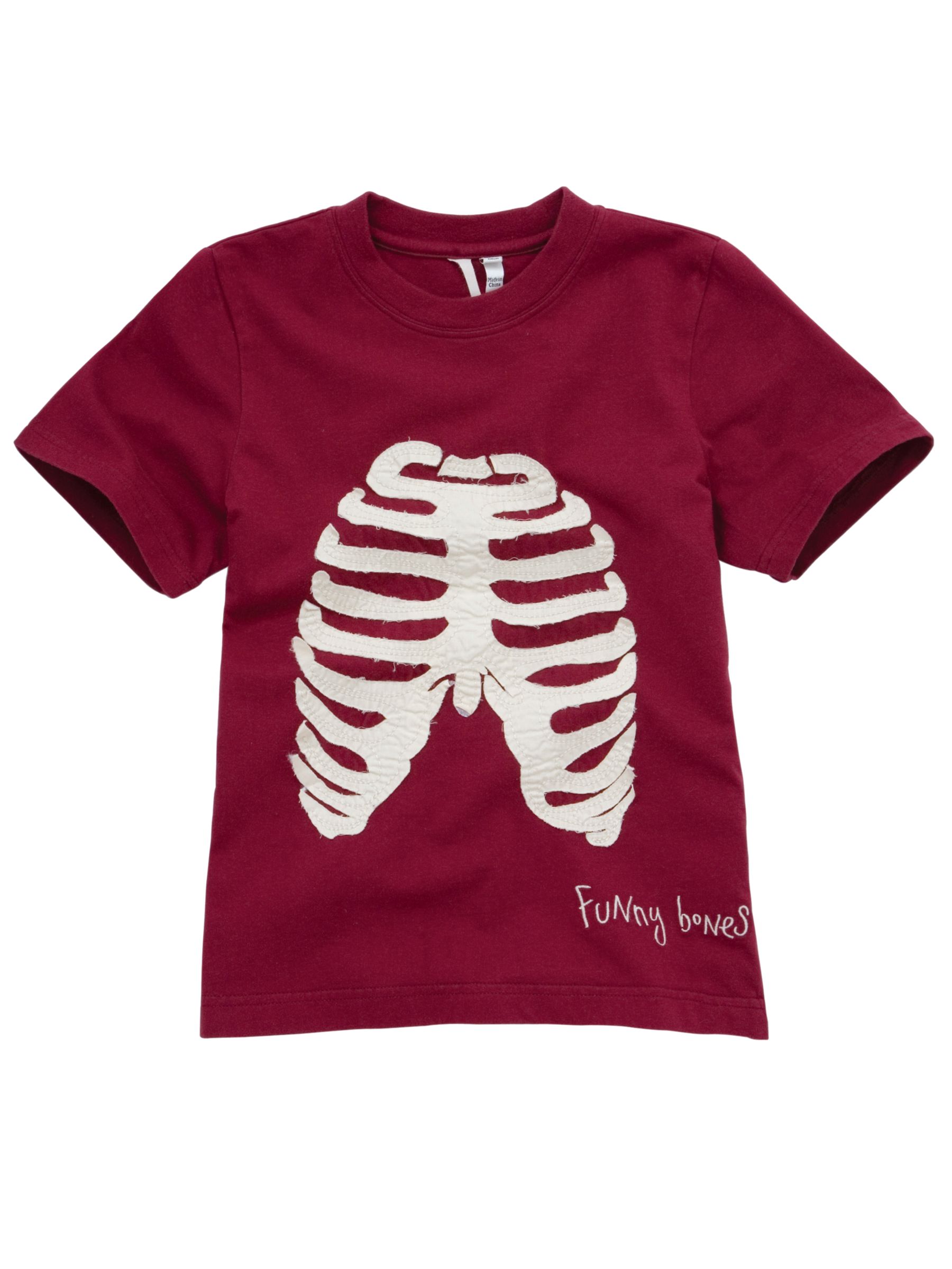 Little Joules Stewart Bones T-Shirt, Red