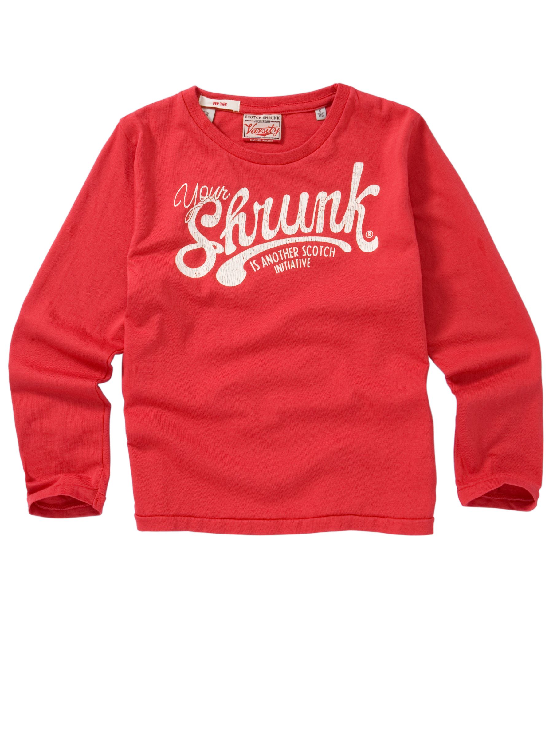 Scotch Soda Long Sleeve Logo Top Rosso Red