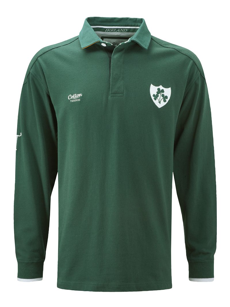 Cotton Traders Ireland Long Sleeve Rugby Shirt,