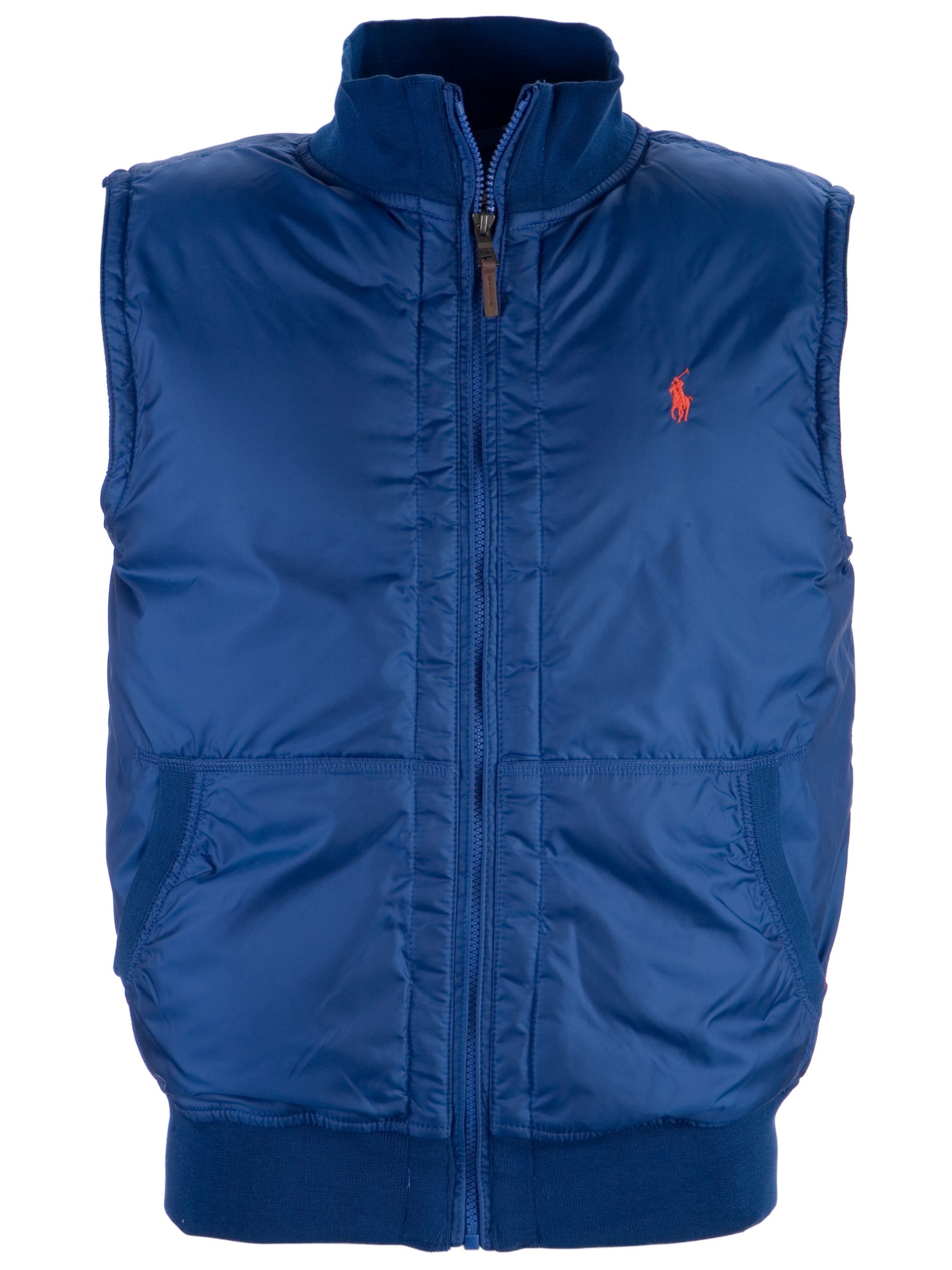 Polo Ralph Lauren Down Track Gilet, Blue at John Lewis