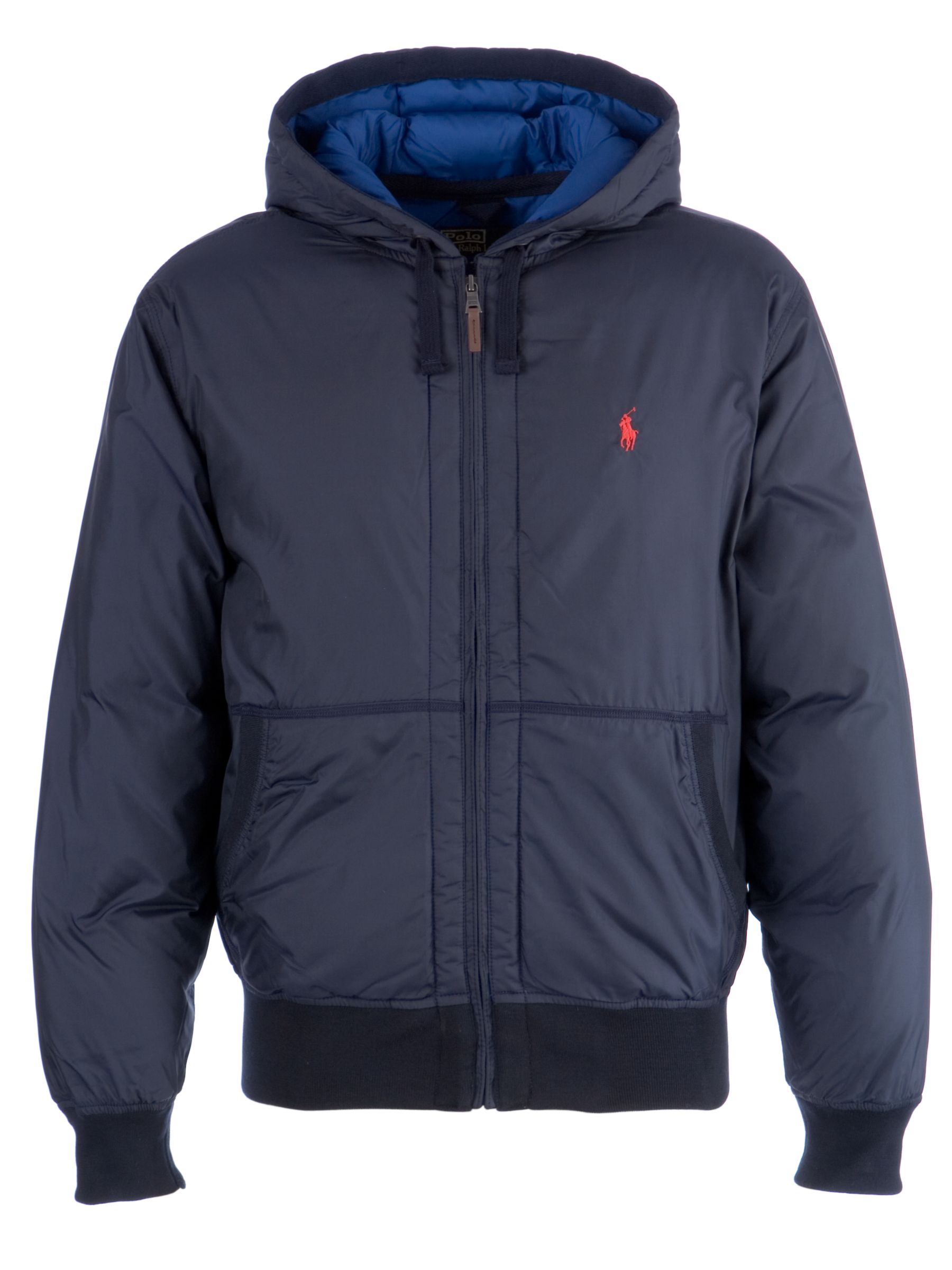 Polo Ralph Lauren Hooded Track Jacket, Navy at John Lewis