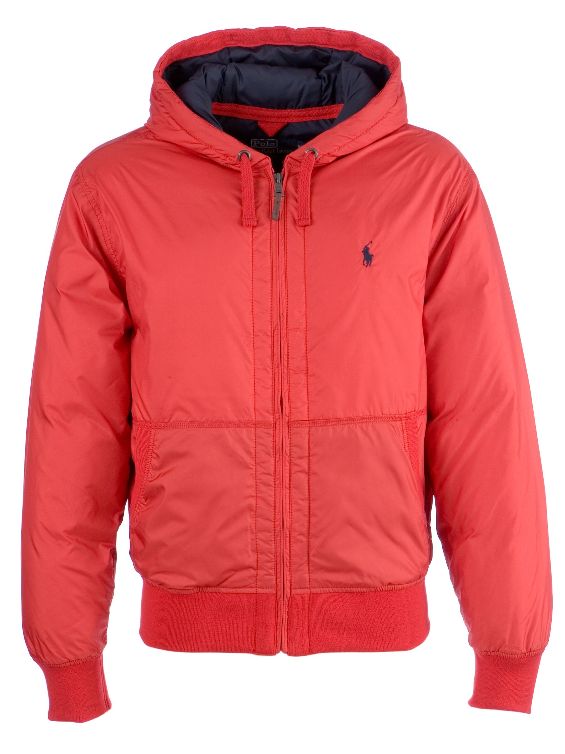 Polo Ralph Lauren Hooded Track Jacket, Red at John Lewis