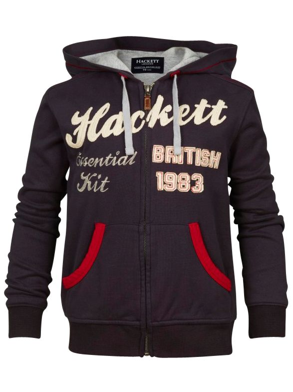 Hackett London Logo Long Sleeve Sweater Navy