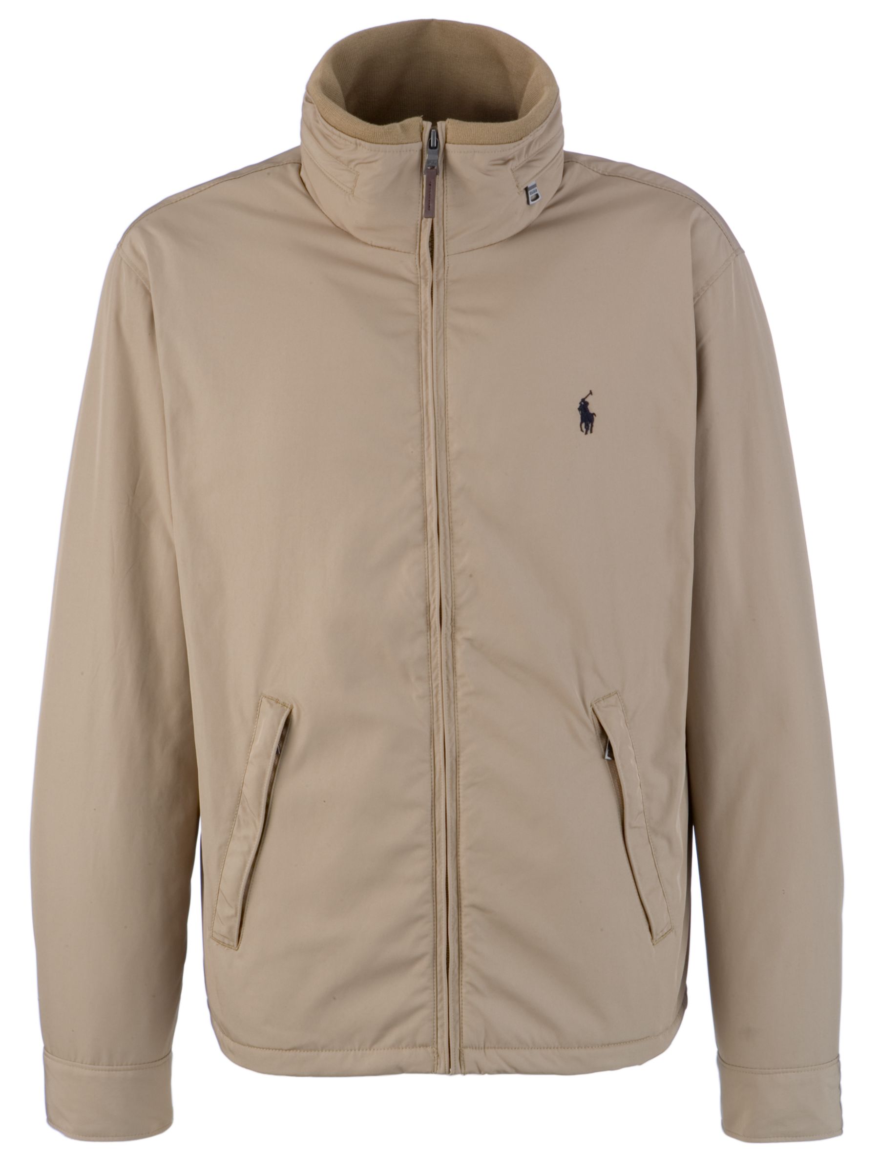 Polo Ralph Lauren Zip Up Jacket, Tan at John Lewis