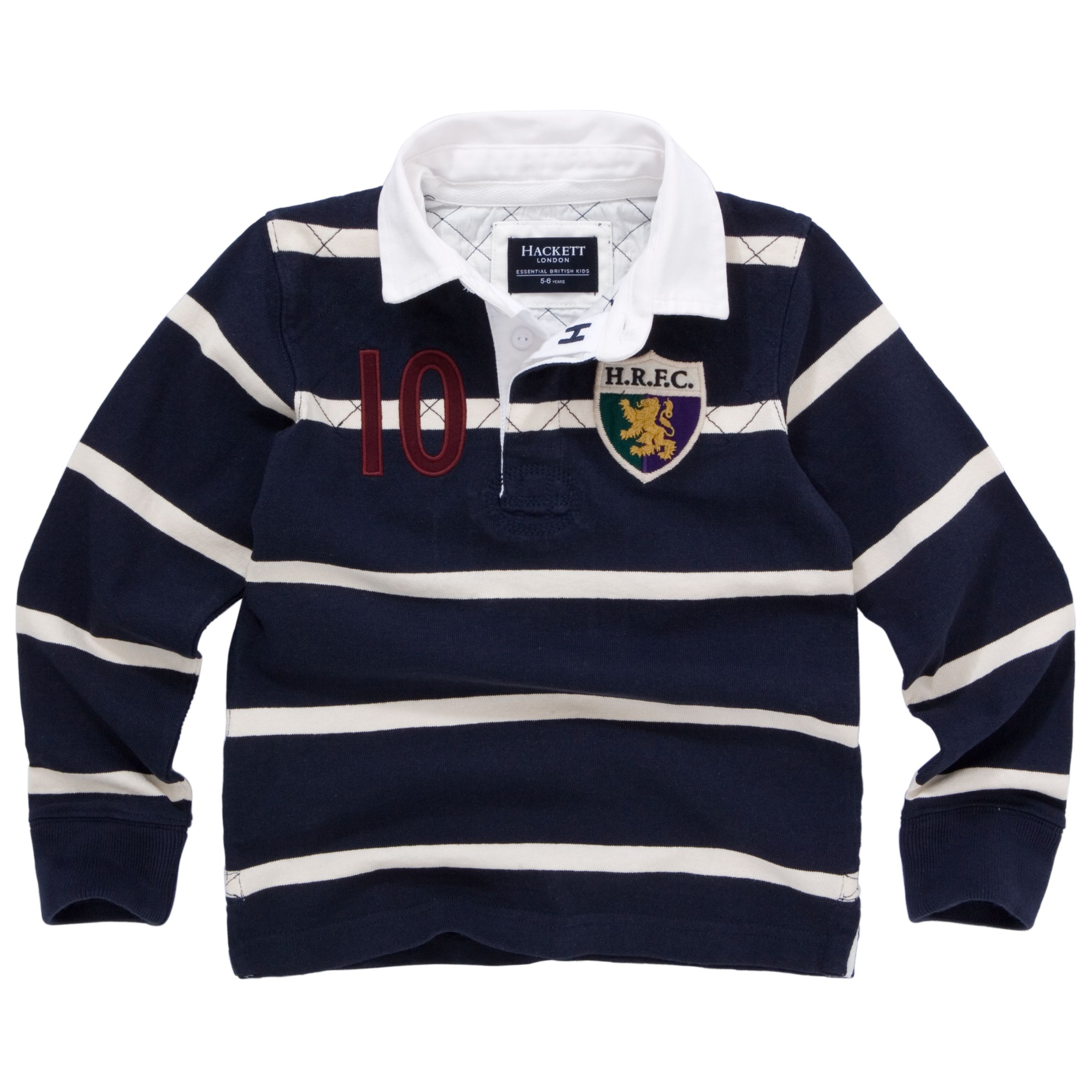 Hackett London Inch Stripe Rugby Top Navy