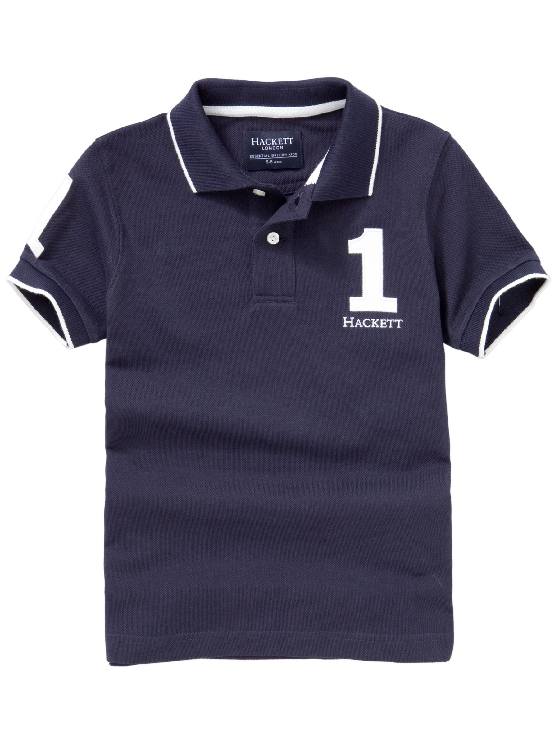 Hackett London Short Sleeve Classic Polo Shirt Navy Blue 9 10 years