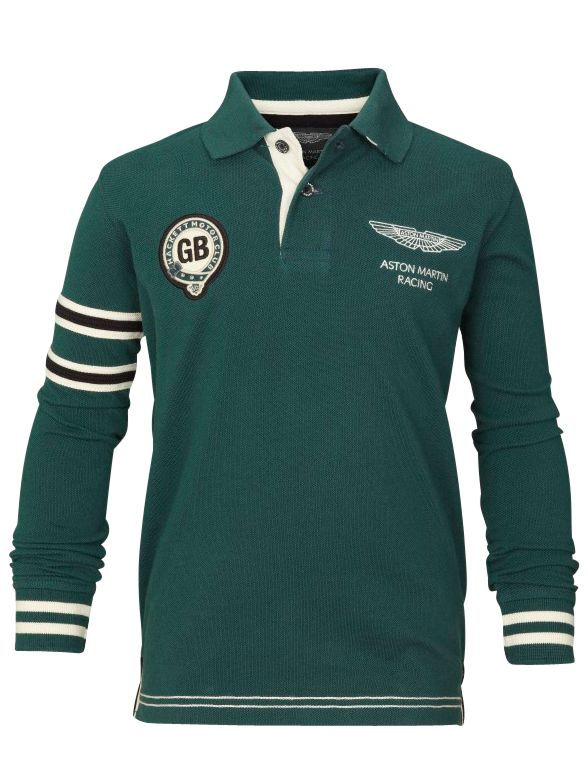 Hackett London Aston Martin Short Sleeve Racing Polo Shirt Dark Green 3 4 years
