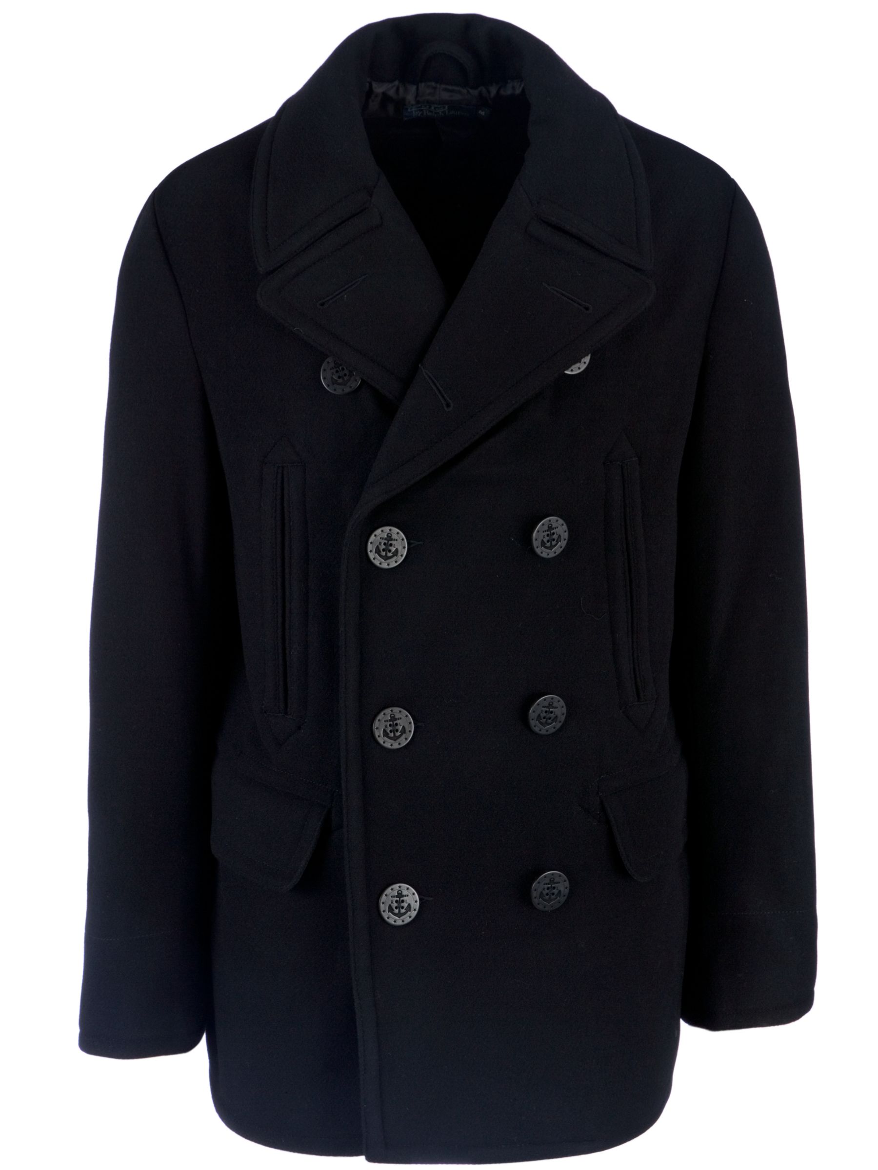 Polo Ralph Lauren Academy Peacoat, Black, L at John Lewis