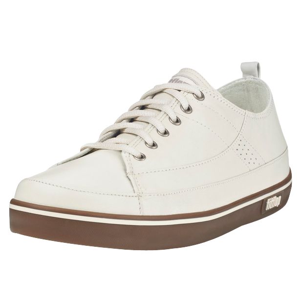 FitFlop FF Supertone Leather Trainers, White