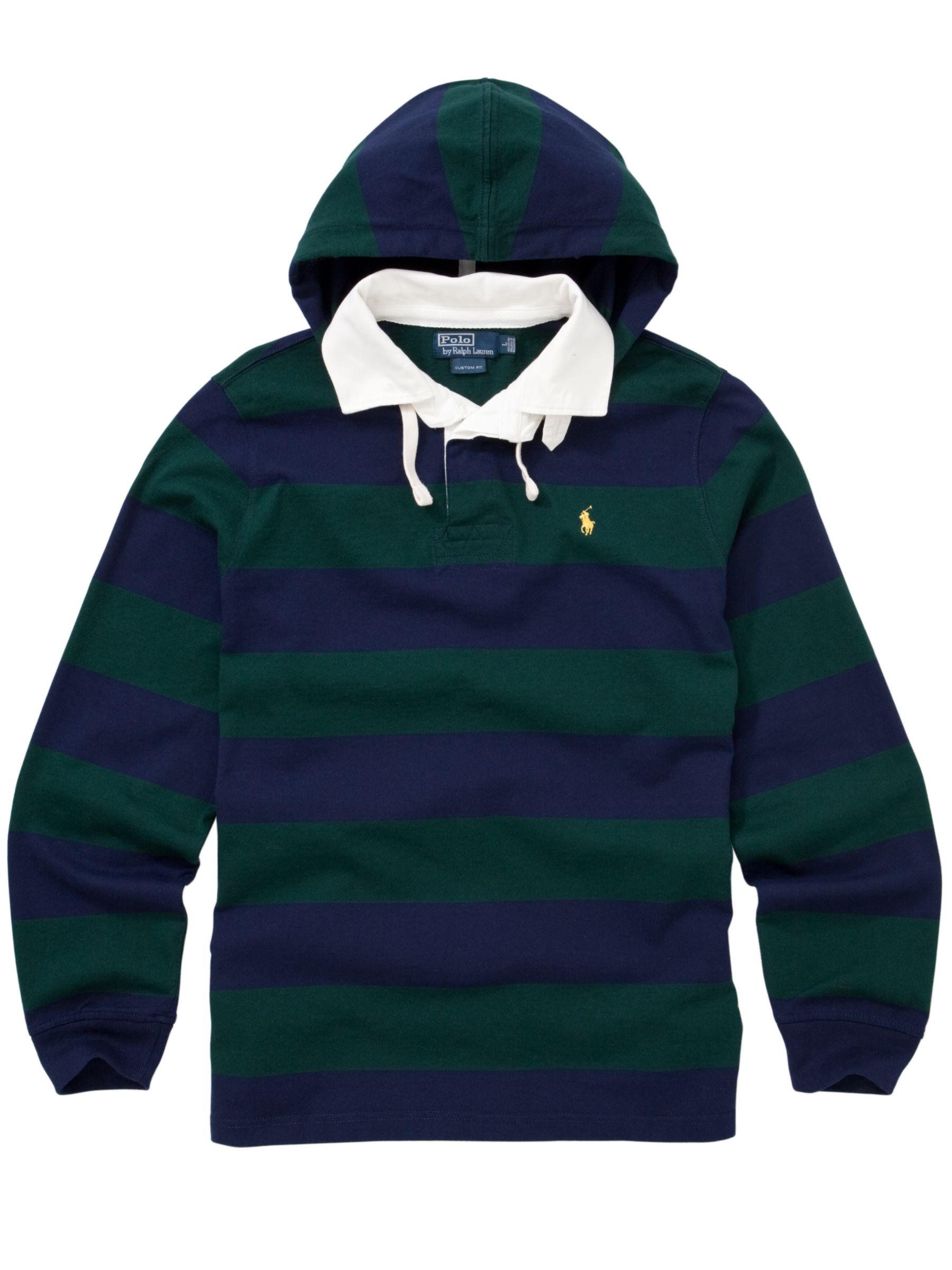 Rugby Shirt Hoodie, Navy/Hunt