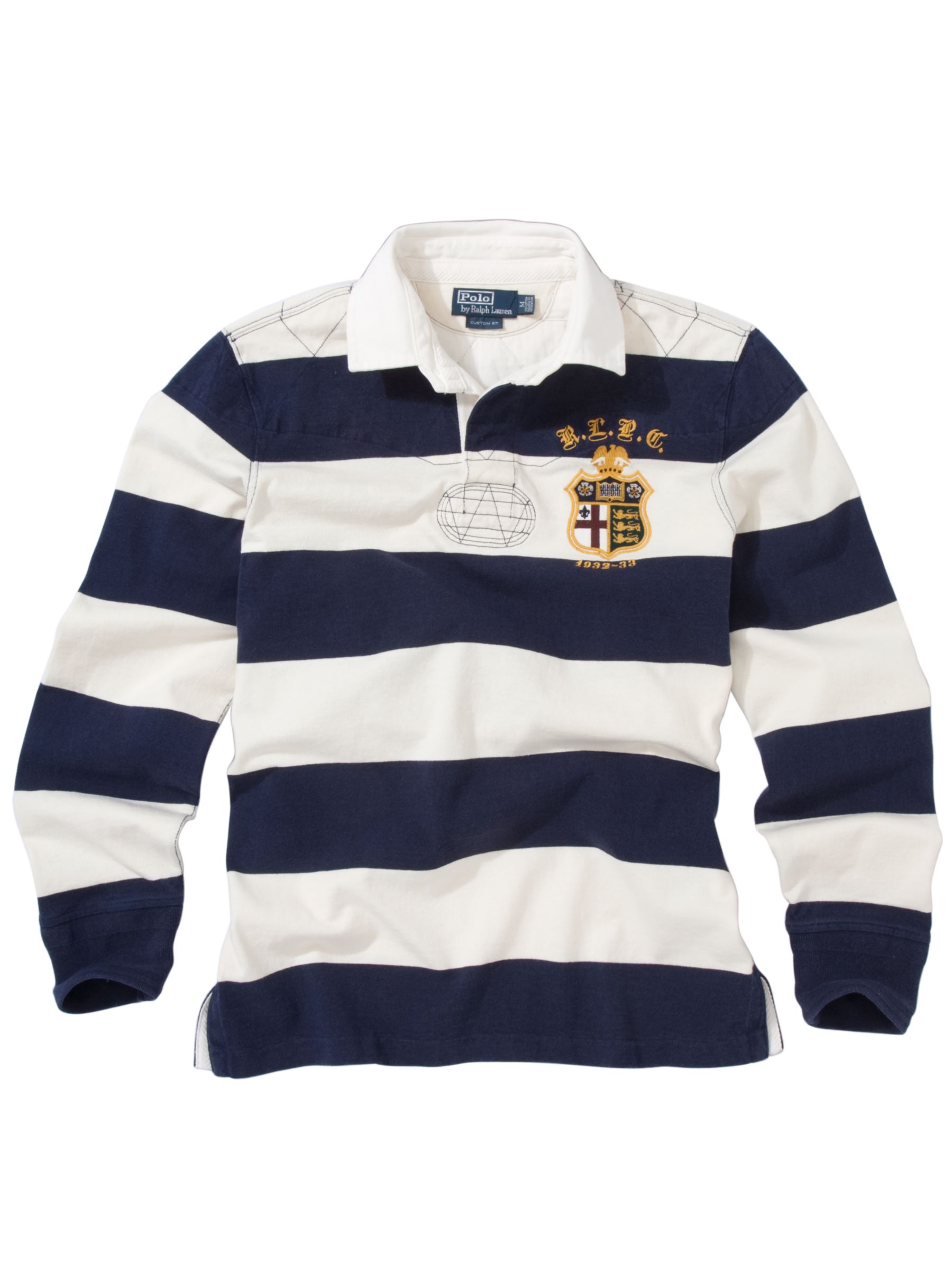 Polo Ralph Lauren Classic Rugby Shirt, Navy/cream